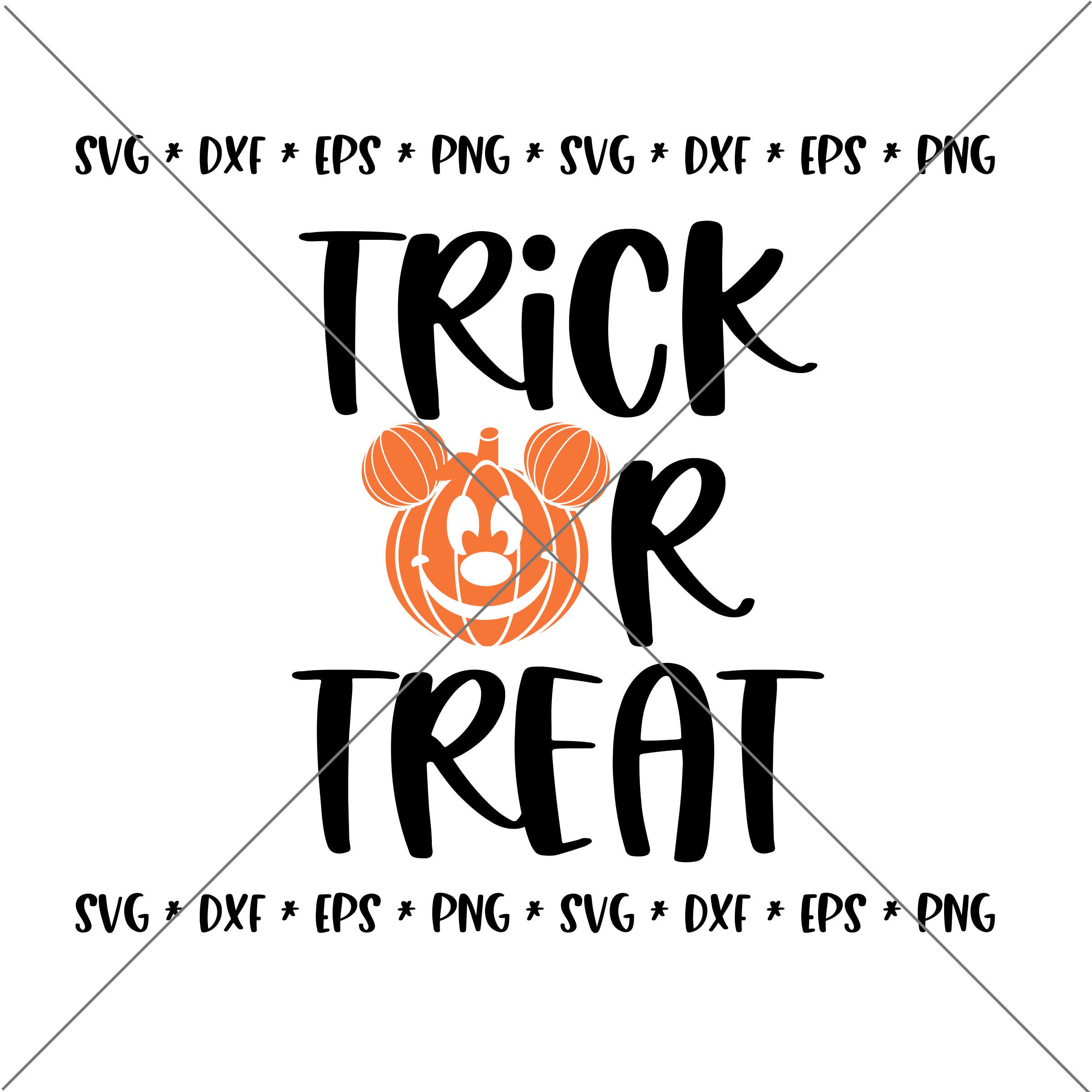 SALE!! Trick or Treat Halloween Mouse SVG Disney svgs DXF eps png Instant Download File Mickey Disney World Family Trip Silhouette--H11