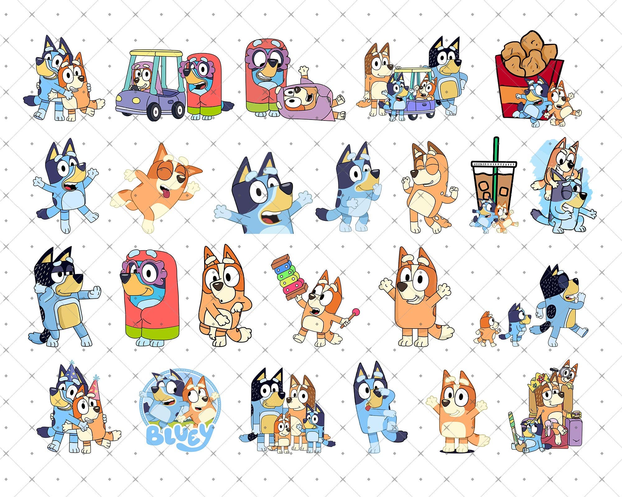 Bluey PNG, Bluey Characters png, Bluey Bingo, Bluey Bundle, Bluey Shirt, Bluey Dad Shirt