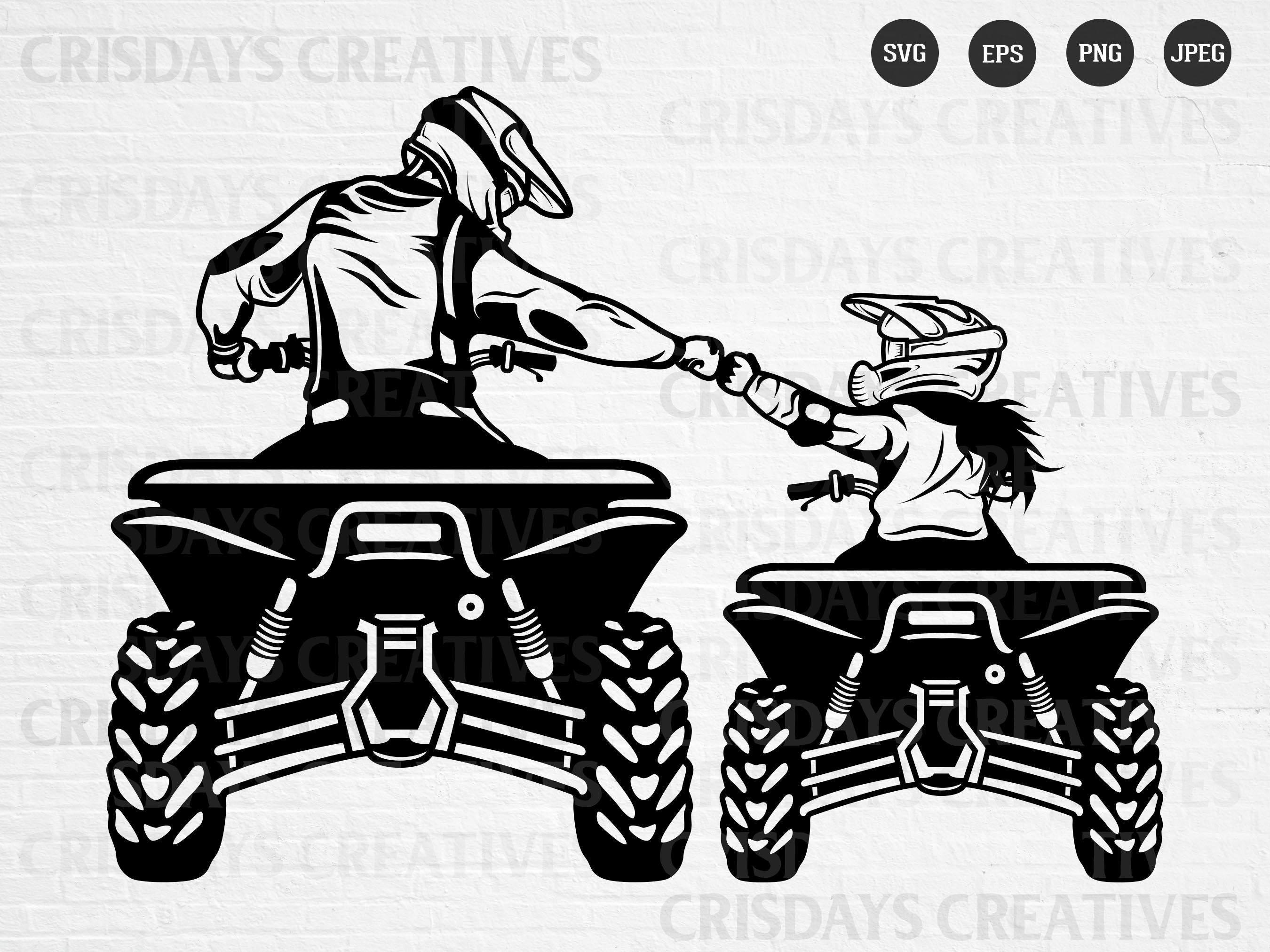 Father and Daughter ATV Svg| ATV svg| Father and Daughter Svg| DadLife KidLife SVG| Father