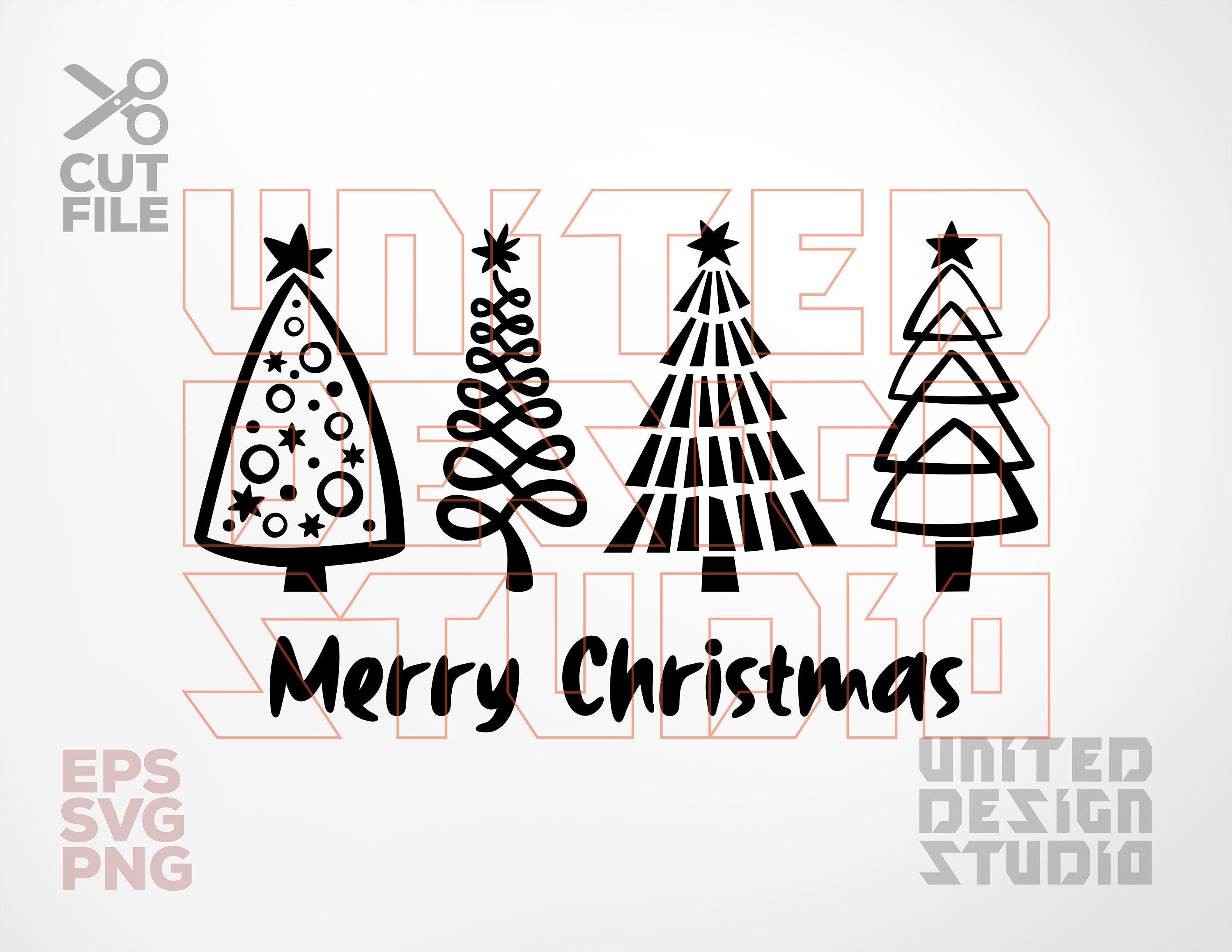 Christmas Tree Svg, Instant Digital Download, svg, eps, png black and white.  Christmas svg, Christmas design, Pine Trees svg, custom design