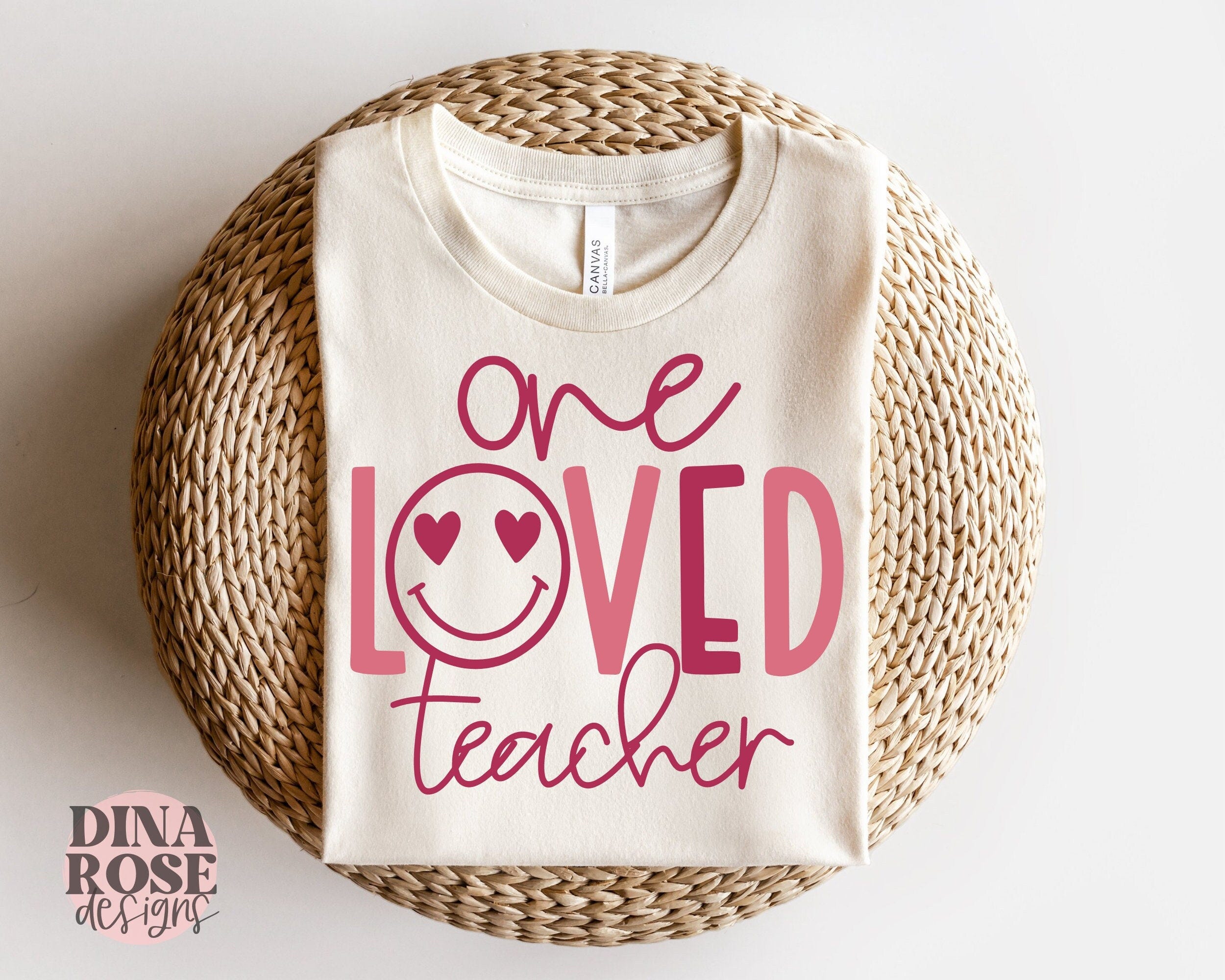 One Loved Teacher Svg, Teacher Valentines Day Svg, Best Teacher Svg, Teacher Appreciation Svg, Teacher Quotes Svg, Png Cut File For Cricut