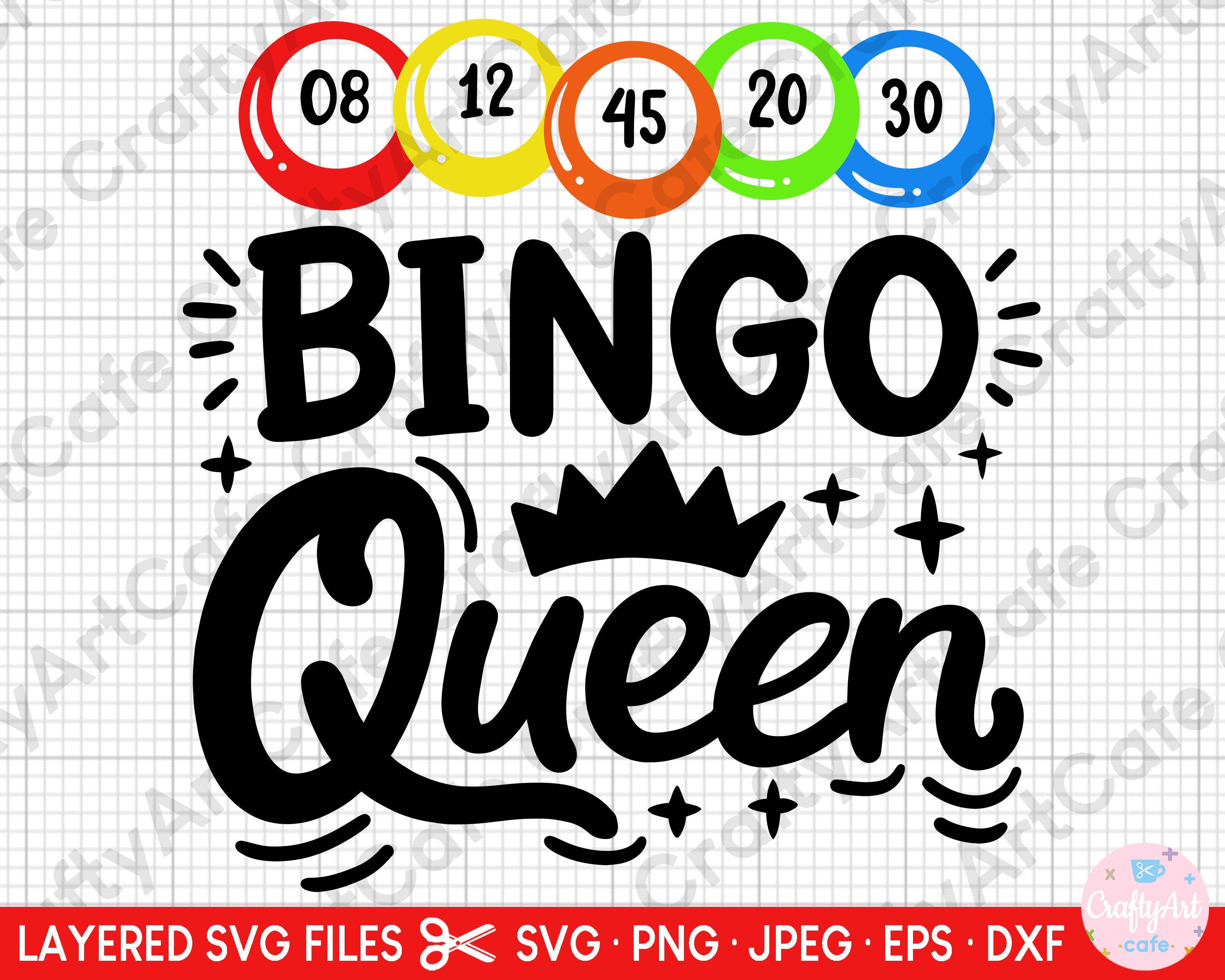 bingo svg cut file cricut commercial use