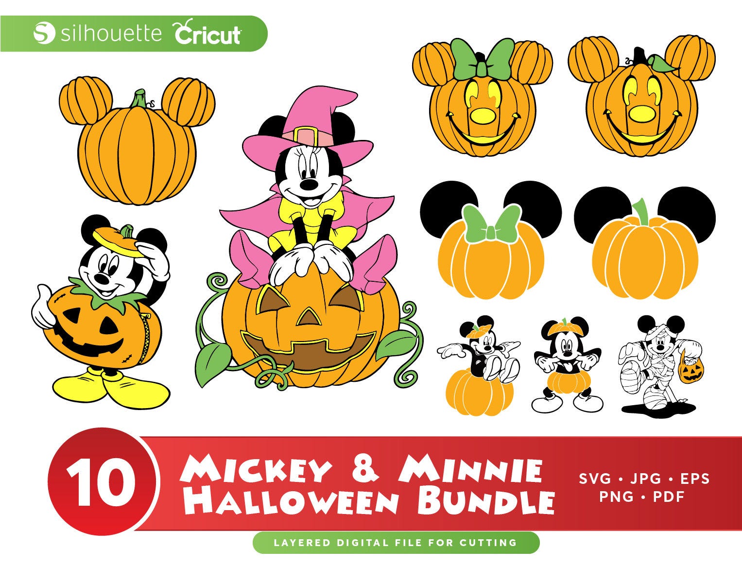 Mickey Pumpkin svg, Pumpkin Ears, Halloween svg, Cut File, Cricut, Silhouette, Mickey&Minnie Pumpkin svg, Mickey Mouse Halloween SVG