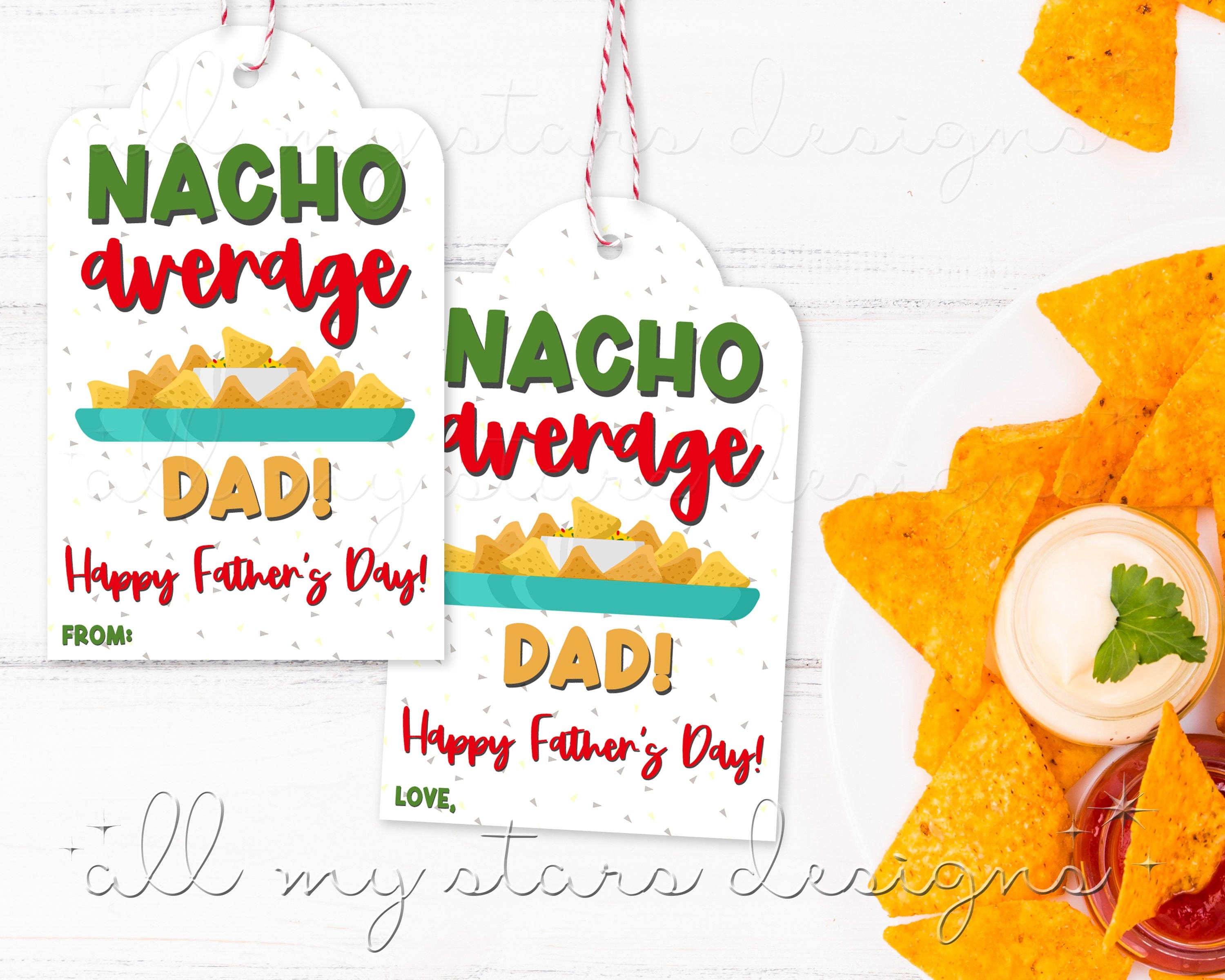 PRINTABLE NACHO Average Dad! Happy Father