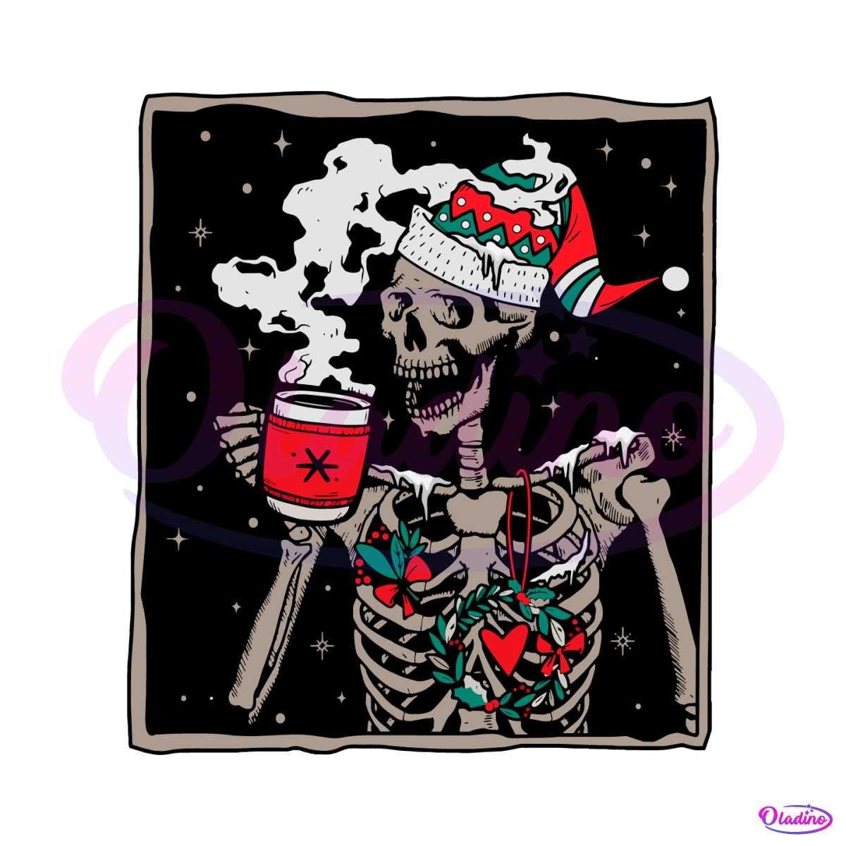 Dead Inside Skeleton Coffee SVG