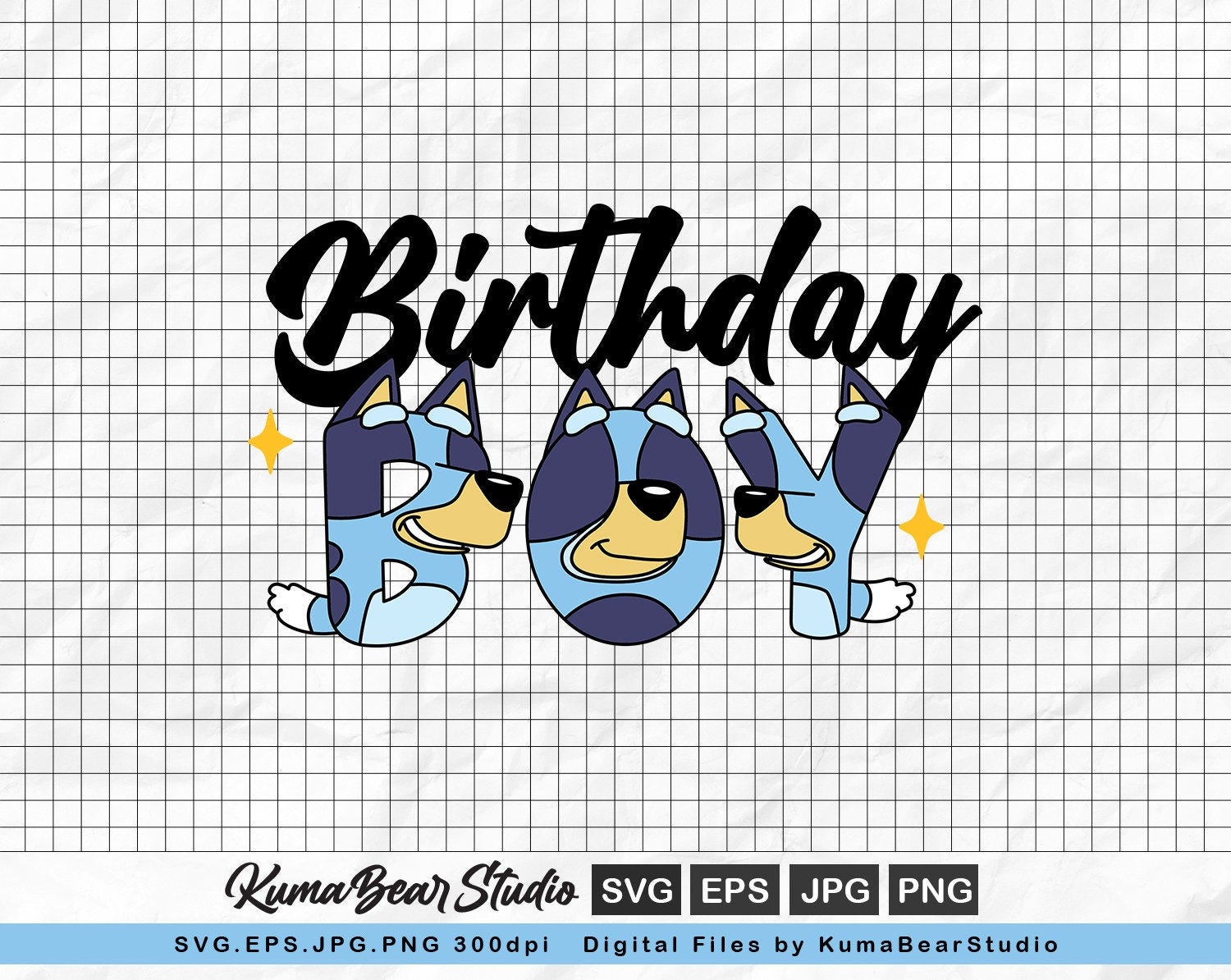 Boys Birthday SVG, Blue Heeler Dog Svg, Birthday Boy Shirt SVG, Blue Dog Birthday, Blue, Orange, Kids Birthday Sublimation Design