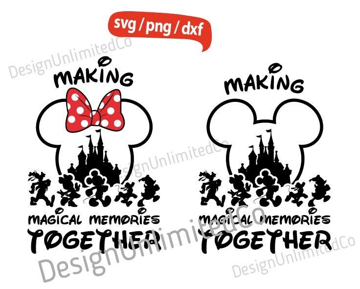 Making Magical Memories Together, Mouse Half svg, Mouse Vacation svg, Mouse Trip 2023 svg, Mouse Ears svg, Mouse Outline svg, Mouse Quotes