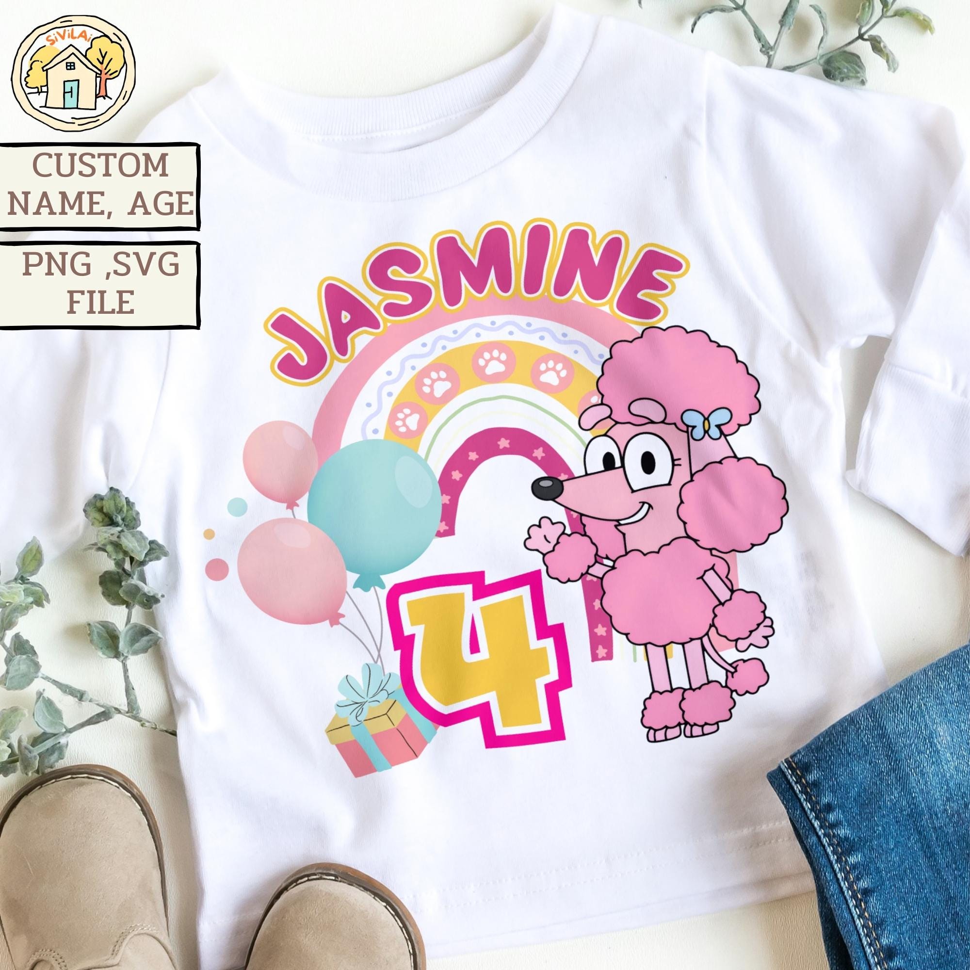 Personalized Pink Dog Birthday Png |  Pink Dog birthday shirt | Dog Birthday Girl Png | Family Dog Birthday Party Png | Digital download