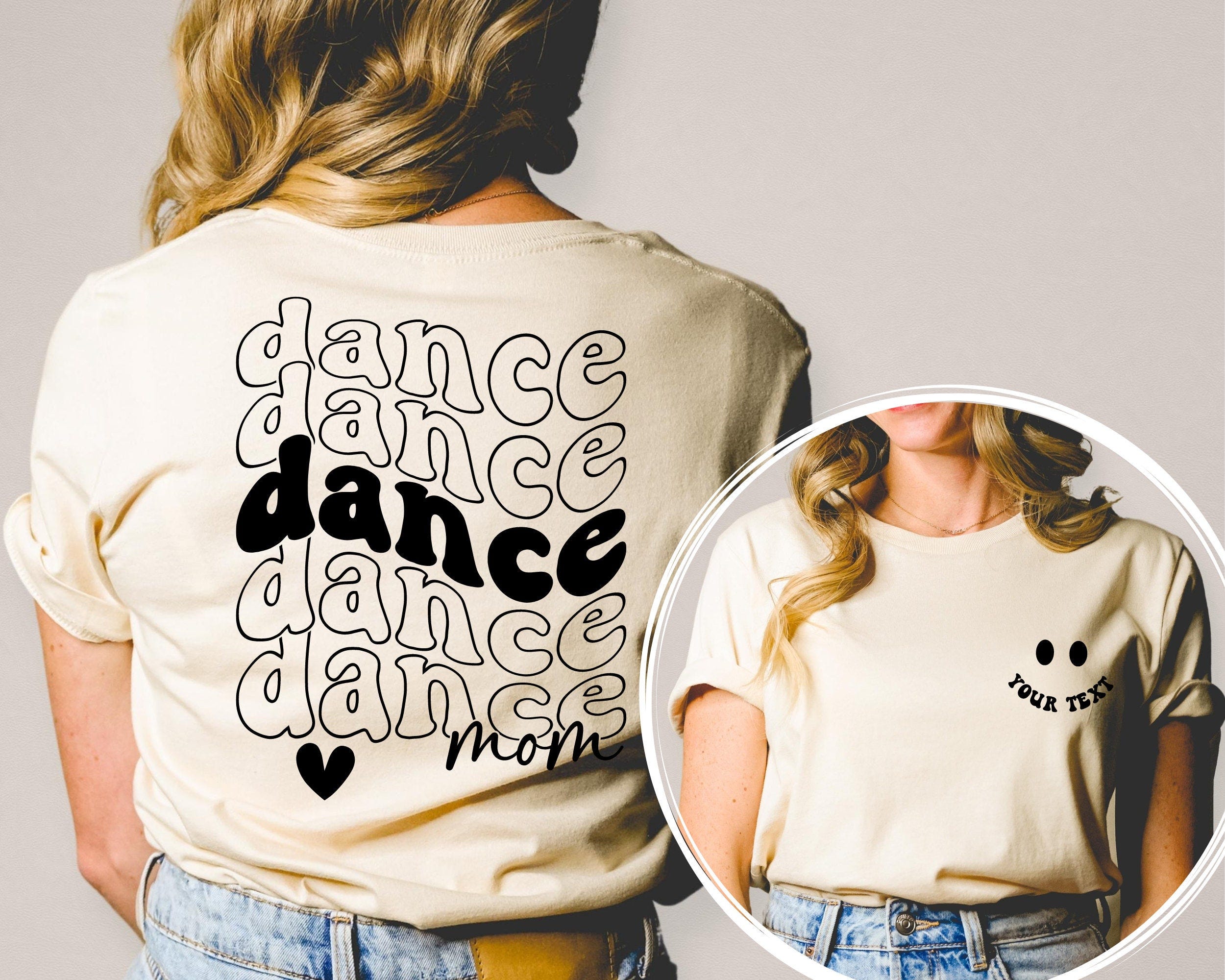 Custom Retro Dance Mom Front and Back Printed Shirt, Retro Dance Mama Shirt, Ballet Dance Hoodie, Dancer Mom Shirt, Dance Mom Life