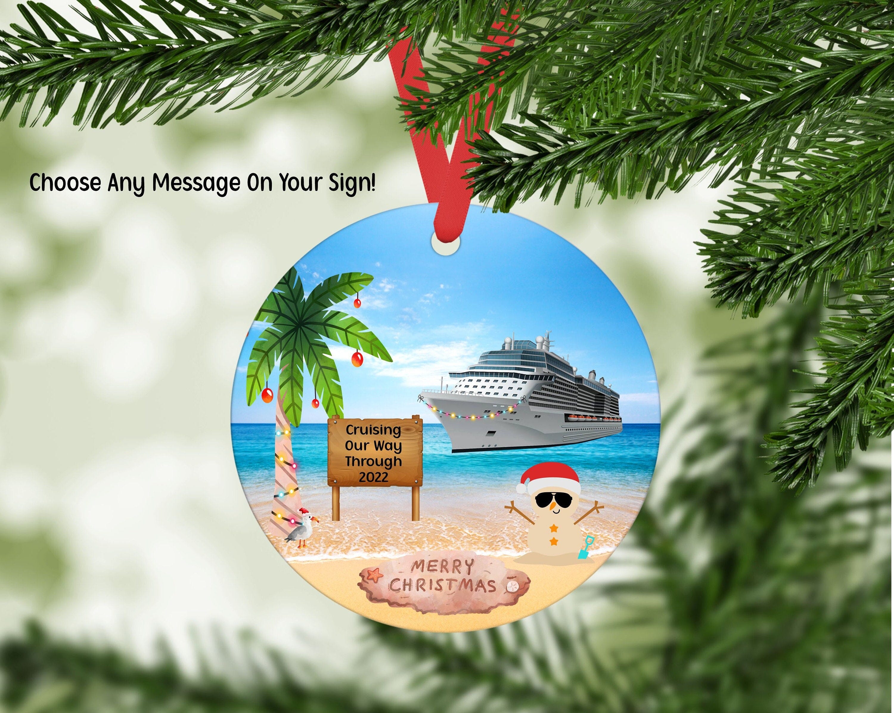 Cruise Christmas Ornament, Christmas Ornament, Personalized Ornament, Christmas, Cruise Trip