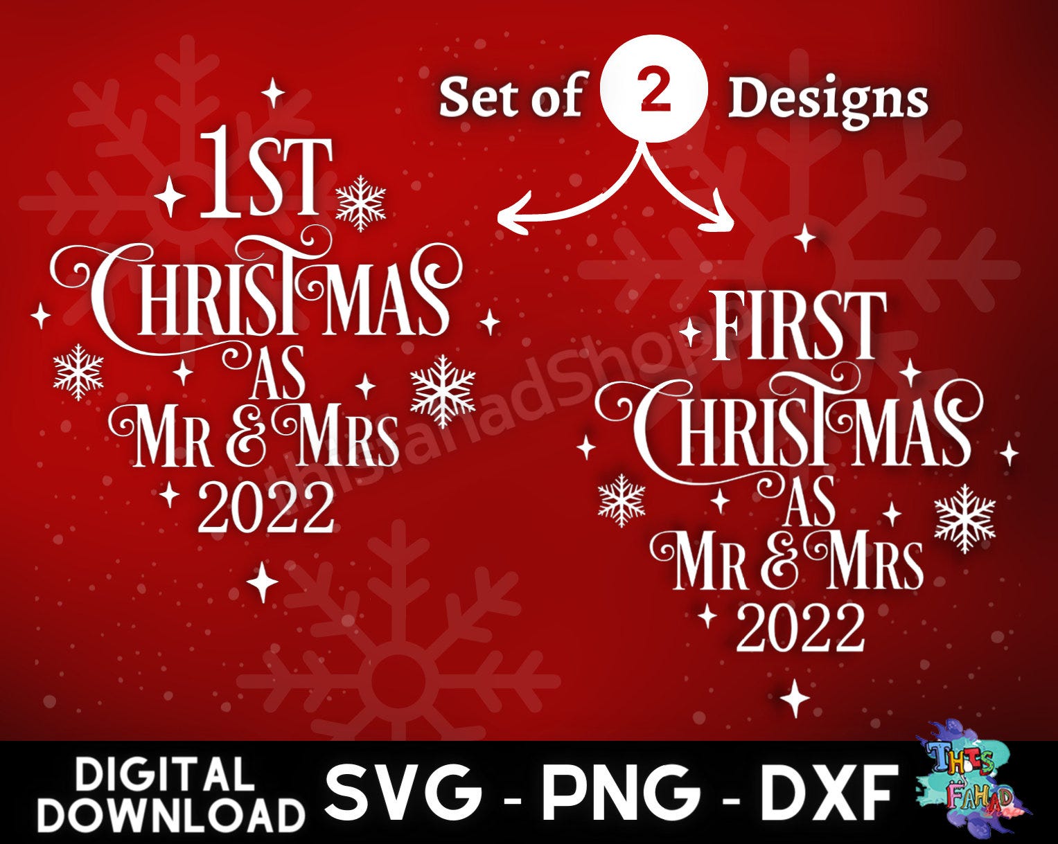 First christmas as mr and mrs SVG, Our first christmas ornament 2022, Arabesque Christmas ornaments, First christmas married ornaments.