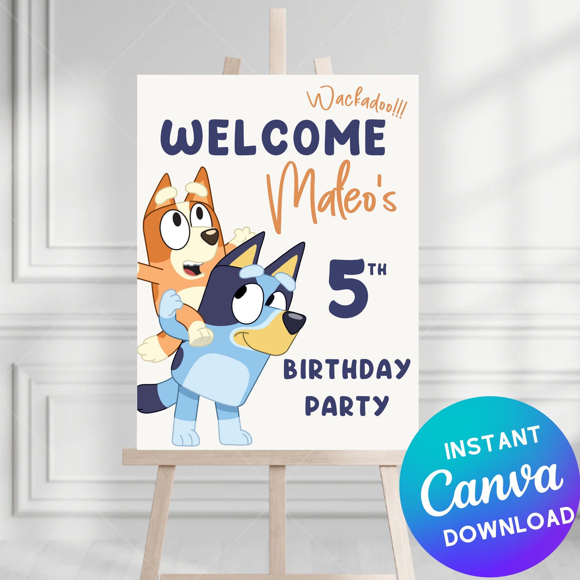 Editable Dog Birthday Welcome Poster 18x24 . Editable Custom Dog Party Template
