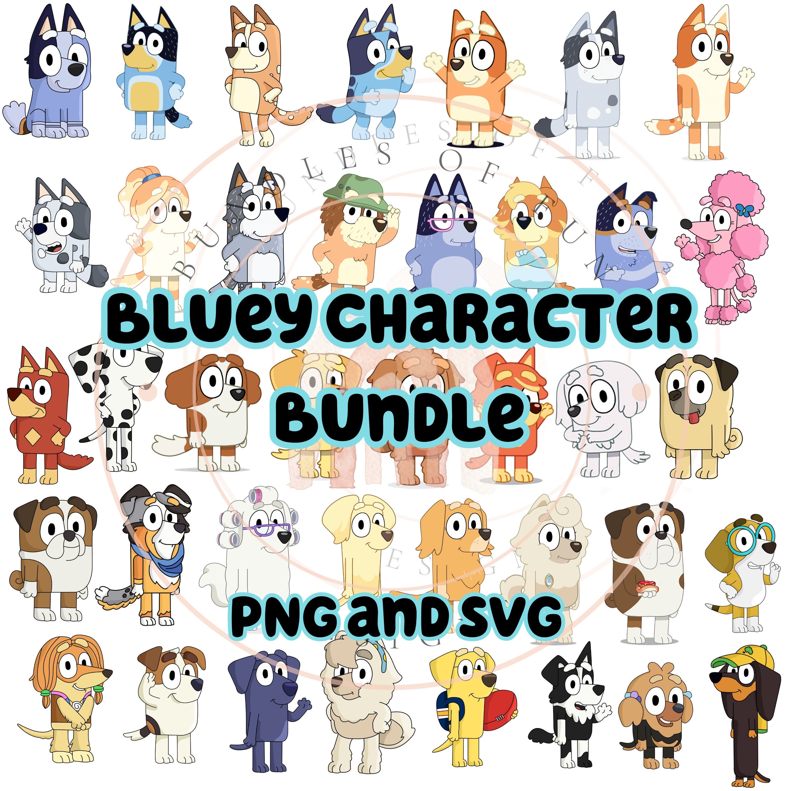 Bluey SVG, Bluey PNG, Bluey Bingo,Bluey Characters png, Bluey Bundle, Bluey Shirt, Bluey Sweatshirt, Bluey Dad Shirt, Mega Bundle