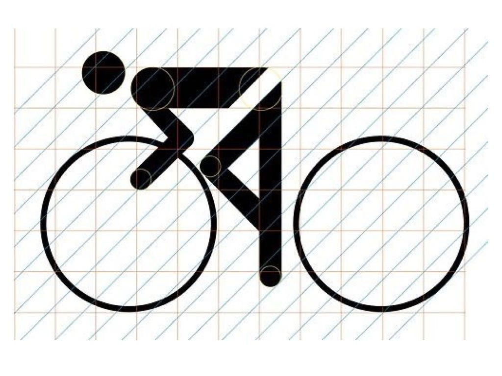 Munich Olympic Games 1972 Cycling Pictogram Grid