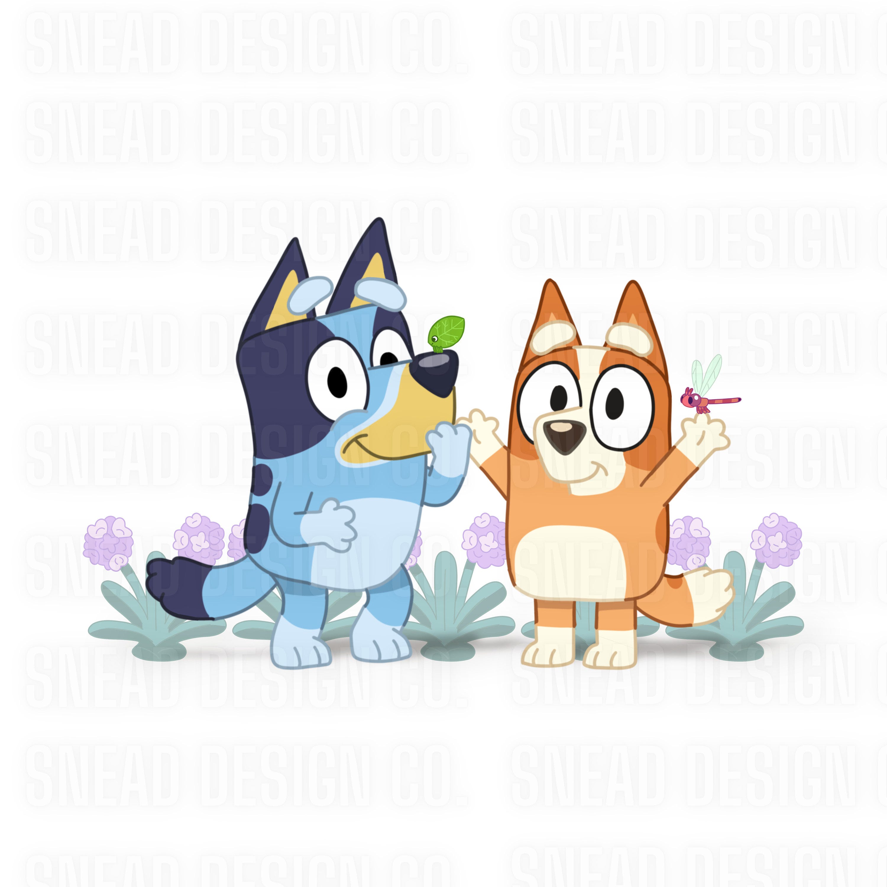 Heeler pups spring png, blue pup png, orange and blue spring png file, for transfer etc