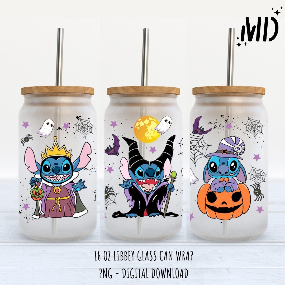 Halloween Magical Libbey 16 oz, Halloween Magical Glass Can 16oz, Scary Horror Tumbler 16oz