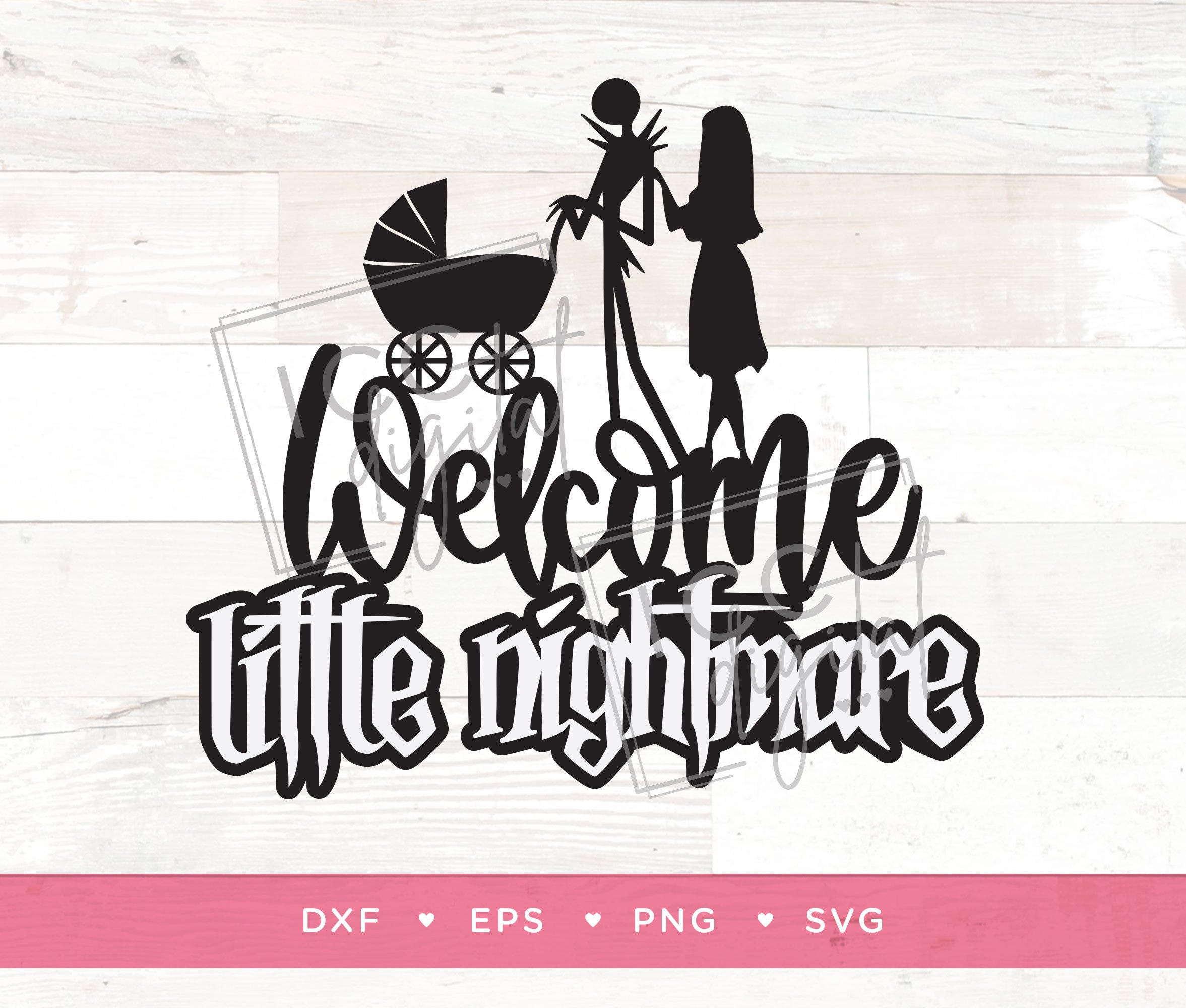 Welcome Little Nightmare Digital File, Before Christmas Vector, Halloween Baby Shower, Gender Reveal, Little Boo is Almost Due, Sublimation