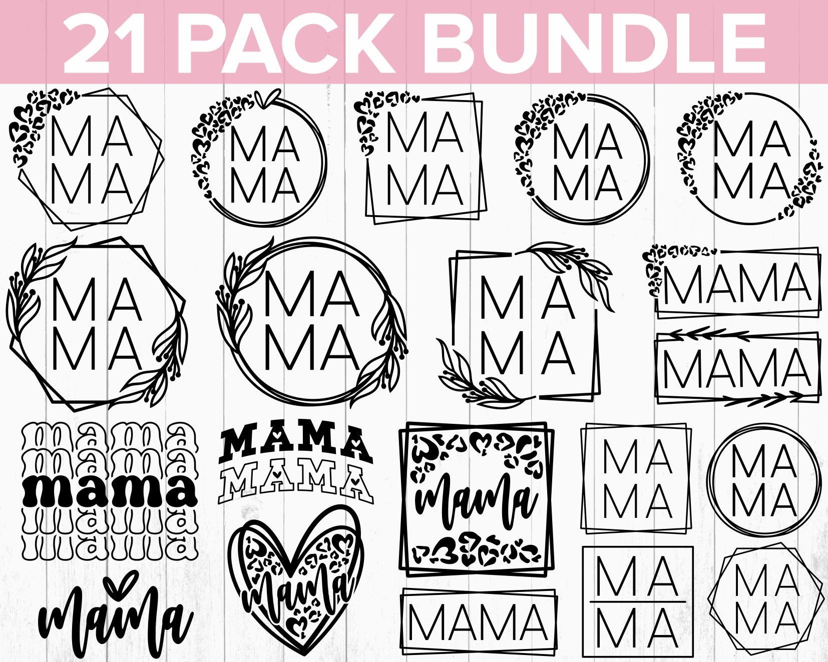 Leopard Mama SVG, Mama SVG, Mama Frame Bundle SVG, Enjoy 50% Off when you Order 3, Svg Dxf Eps Png Files, Mama Shirt svg Mom Life Svg