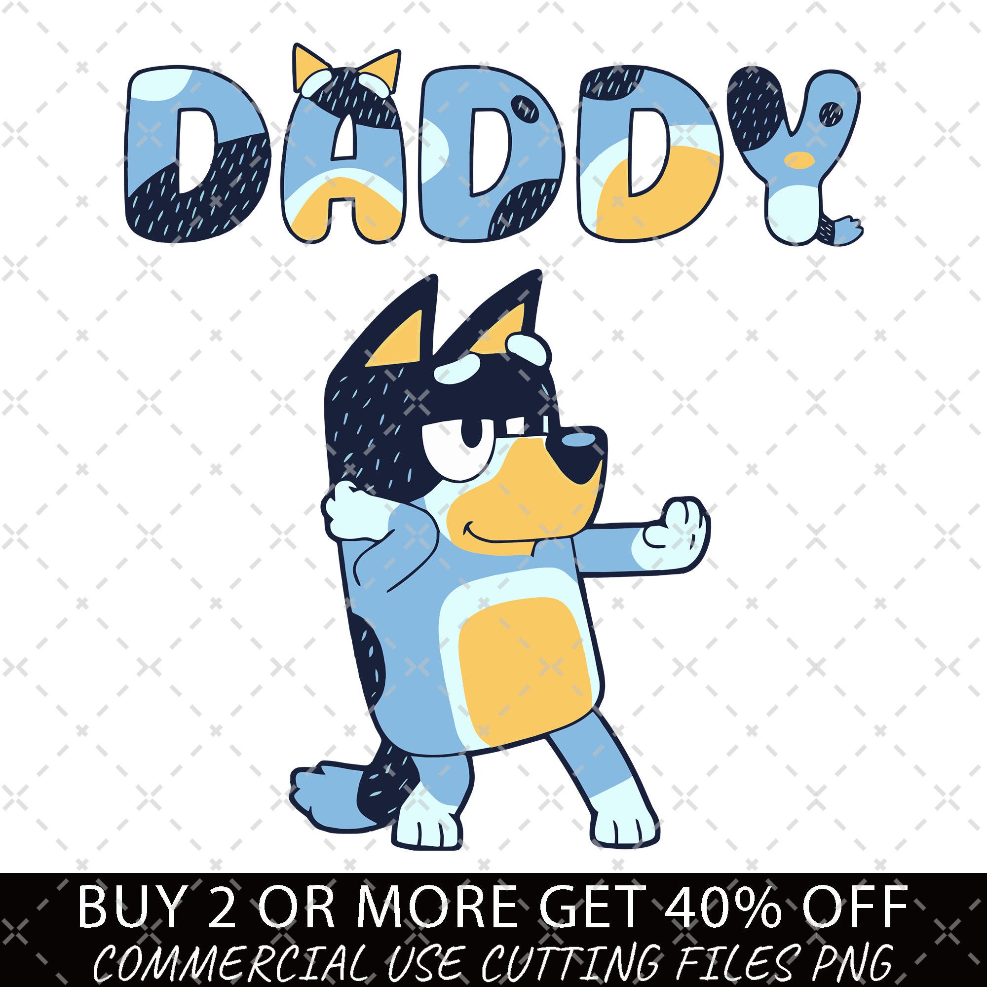 Bluey Daddy PNG, Bluey Family Png, Decal Files, Vinyl Stickers, Car Image, Bluey Dad PNG, Fathers Day Bluey Png, Bluey Fathers Day Gift