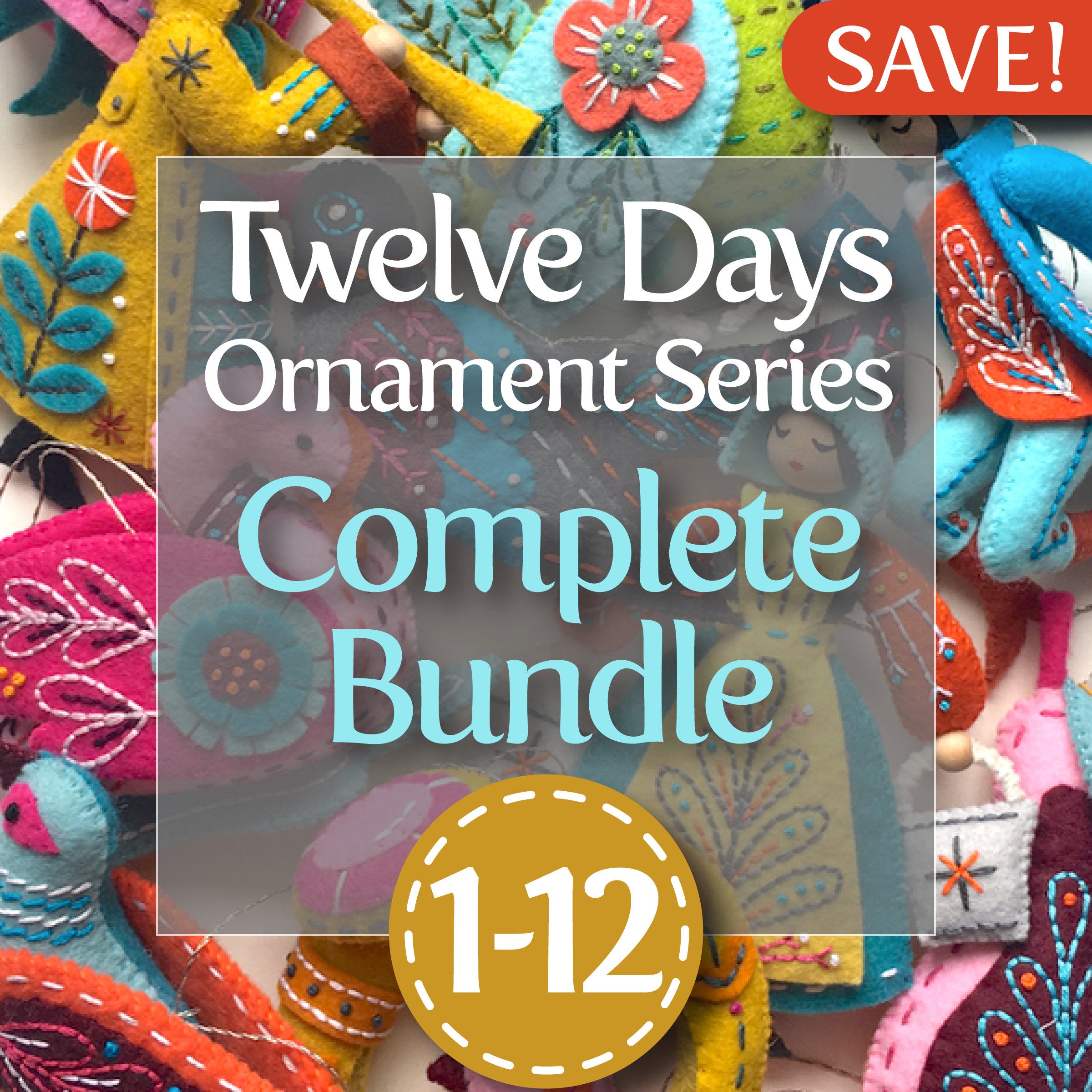 Twelve Days Series COMPLETE 1-12 PDF Pattern Bundle: A discounted set of all twelve patterns plus bonus material!