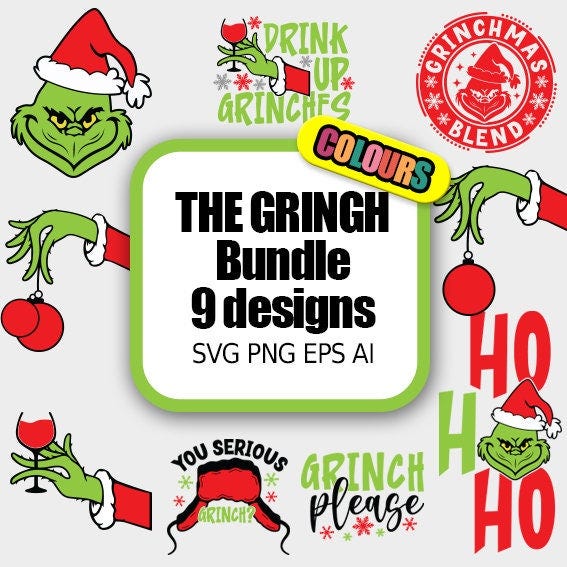 Grinch Svg, Grinch Face SVG, Christmas Grinch Face, Grinch Clipart, Grinch Smile, svg for cricut, Instant Download