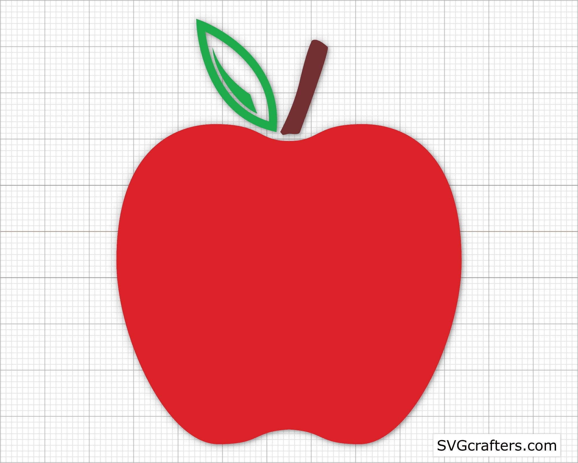 Apple svg, apple png, school svg, fruit svg, teacher svg, apple monogram, Red apple svg, back to school svg - Printable, Cricut & Silhouette