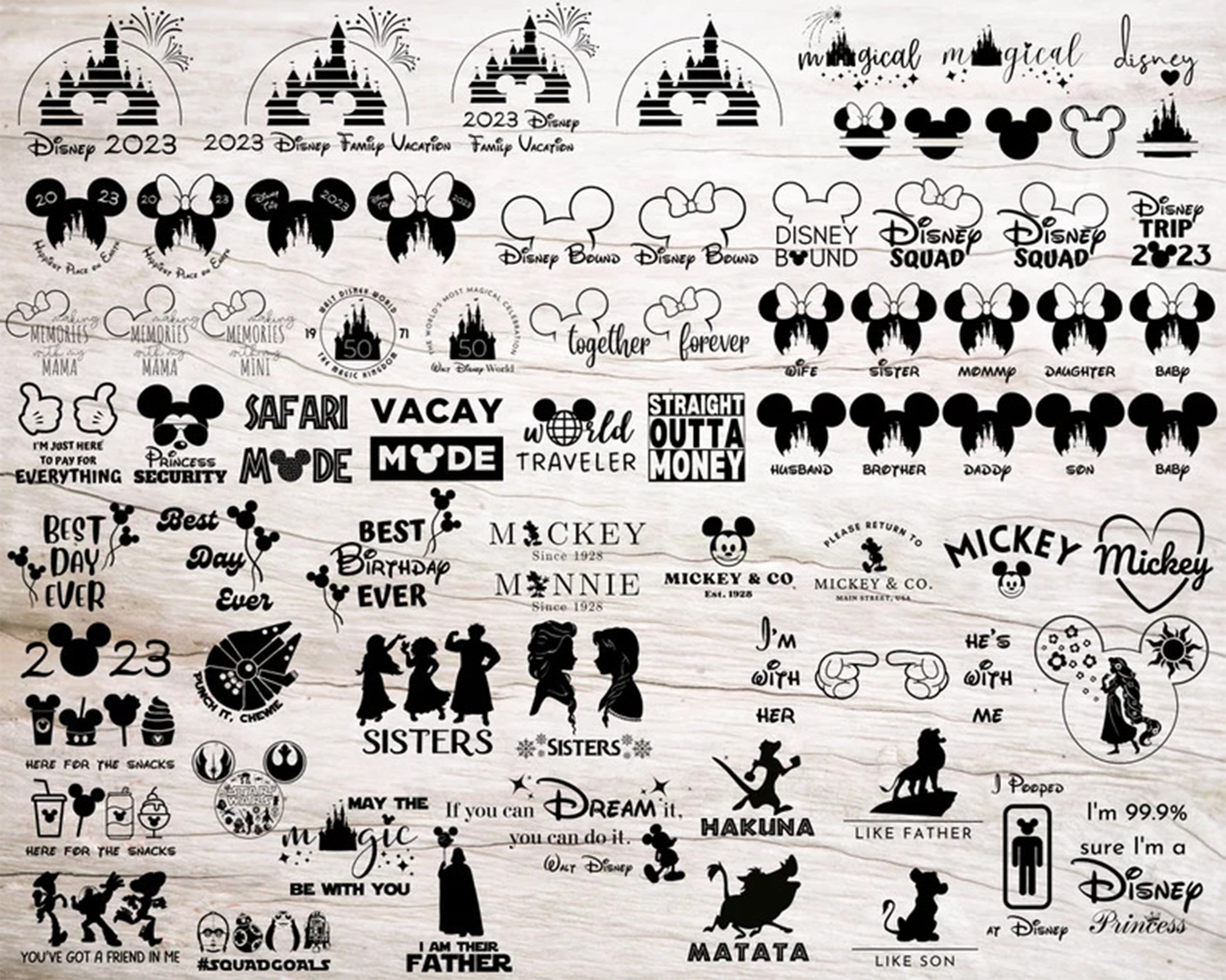 2024 Best Seller Bundle, 75 SVG and PNG, Mickey, Minnie, Family Trip, silhouette, cricut, vinyl cut files, vinyl decal, digital download