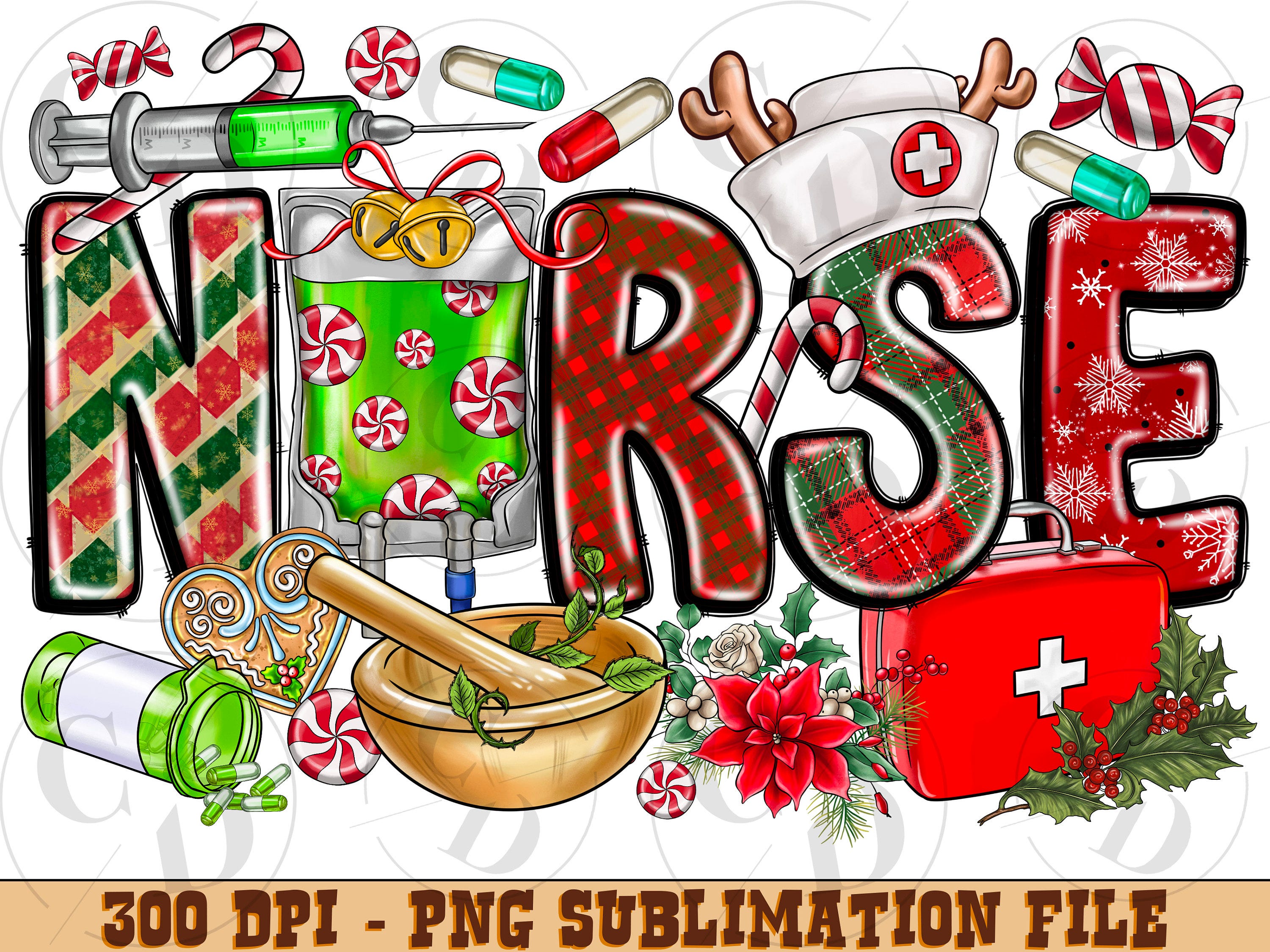 Nurse Christmas png, Merry Christmas, Nurse Png, Nurse Design, Stethoscope Png, sublimation design,Christmas sublimation designs digital