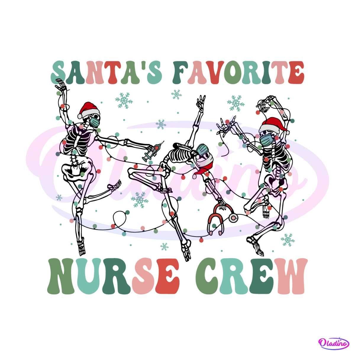 Santas Favorite Nurse Crew SVG