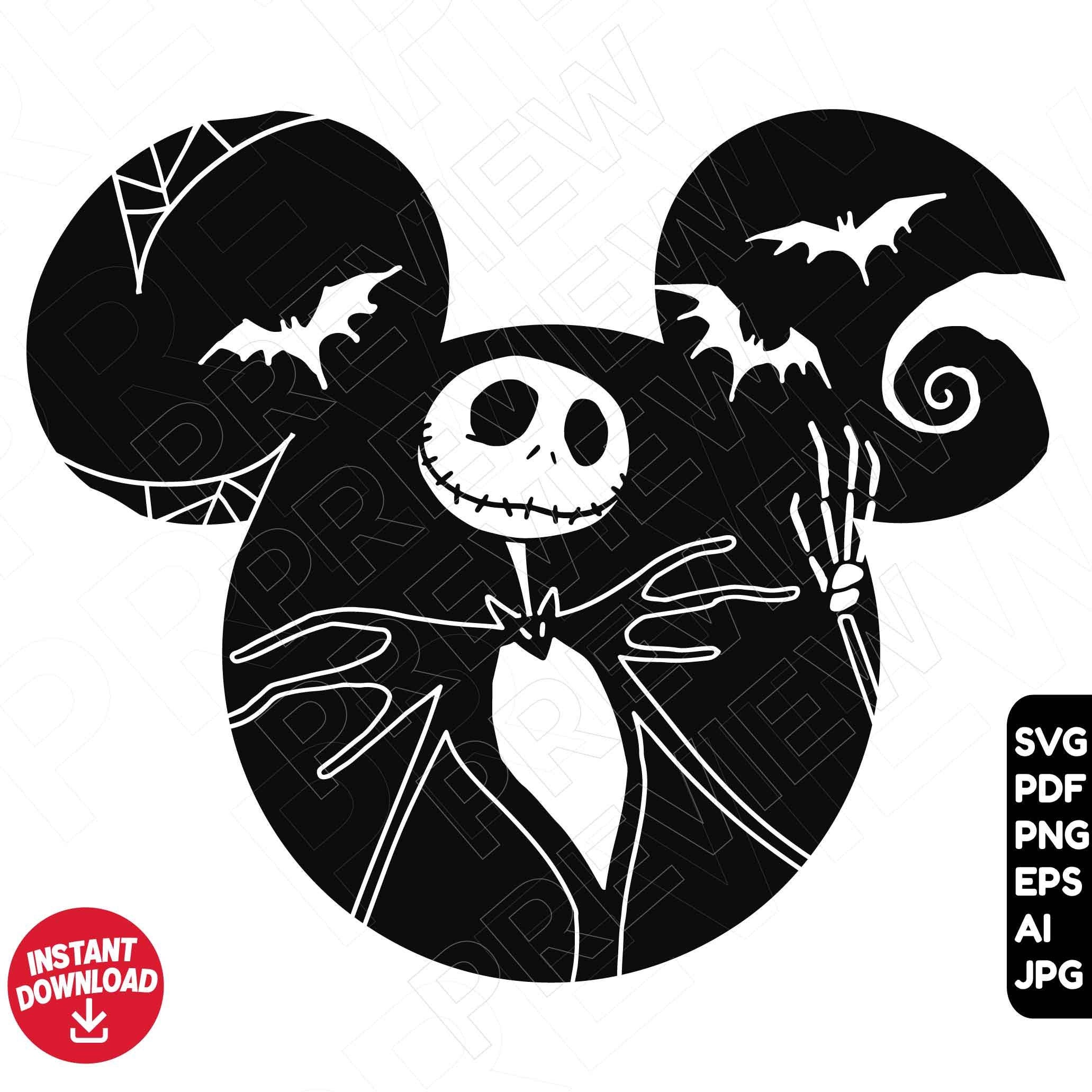 The Nightmare Before Christmas Jack SVG png clipart , Halloween SVG , cut file outline silhouette