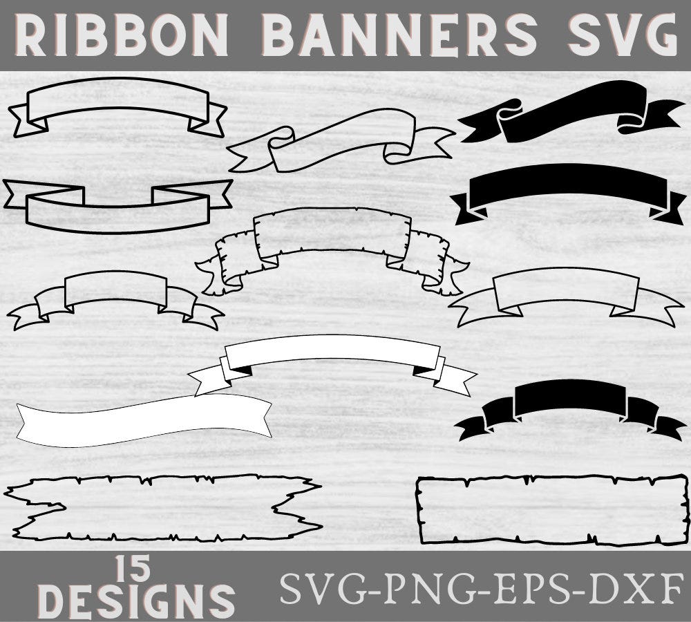 Banner svg, png, jpg, dxf, Ribbon svg, Ribbon banner svg, Label svg, Scroll svg, Frame svg, Commercial use cut files