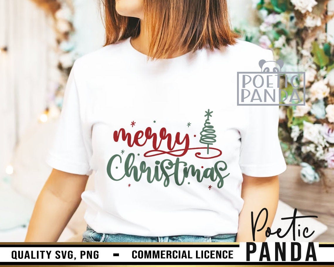 Merry Christmas Shirt SVG PNG, , Merry And Bright S, Holiday Shirt, Cute Christma, Christmas Vibes Svg