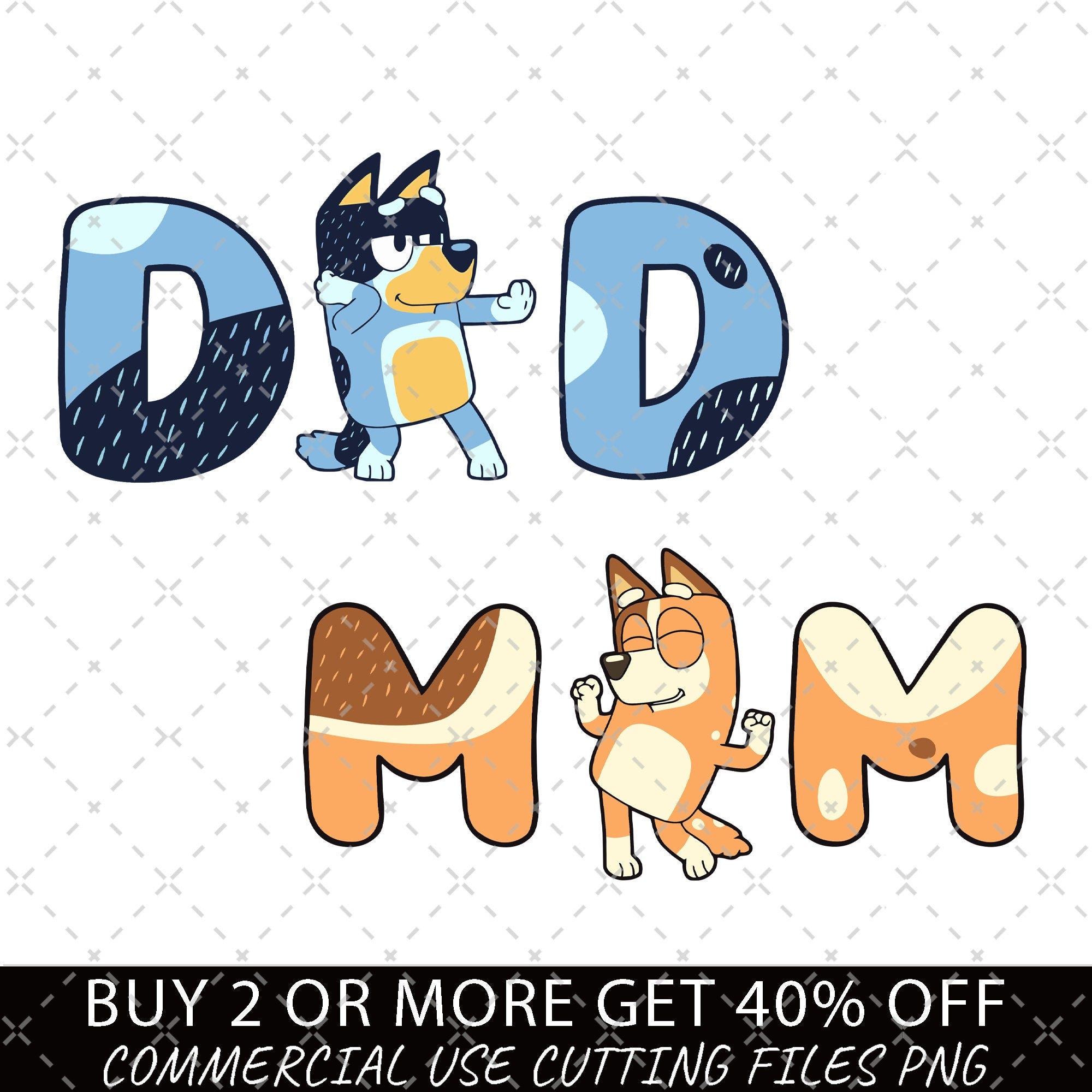 Bluey Mom Png, Bluey Dad PNG, Bluey Family Png, Bluey PNG, Bluey Mum PNG, Dad Mum couple Png, Bluey Fathers Day Png, Bluey Mothers Day Png