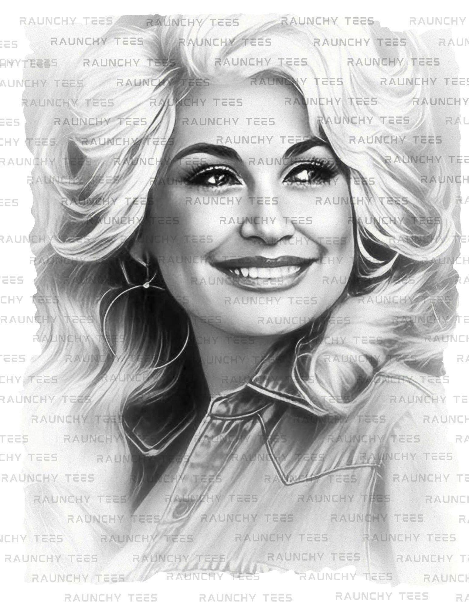 Dolly Parton Png and Jpg   Files | Animated Shirt Print | Digital Download | DTF | DTG | Sublimation | With and Without Torn Border