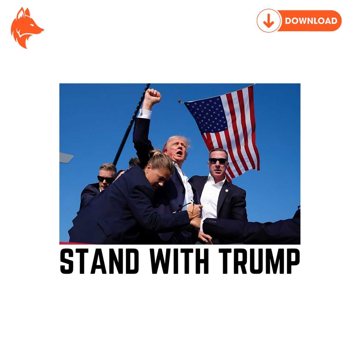 Free Stand With Trump US President PNG