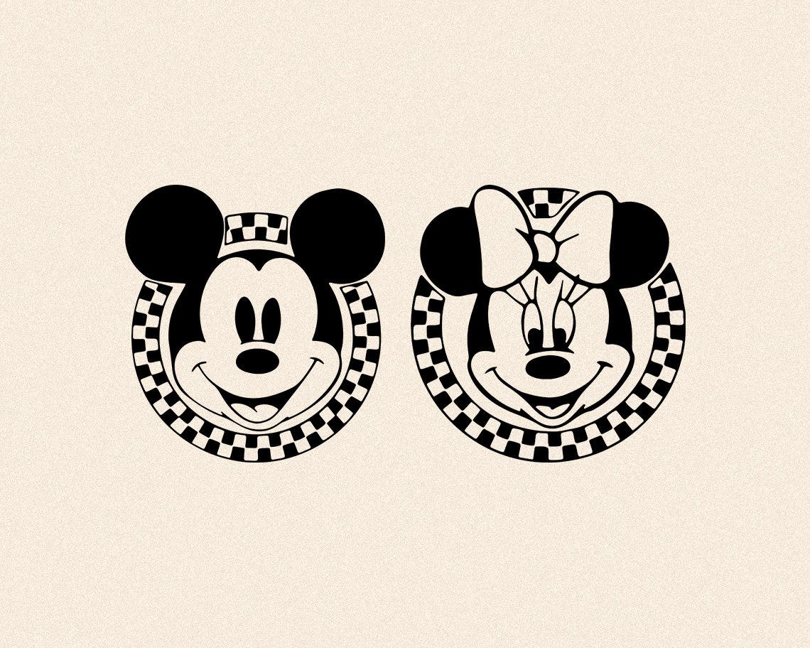 Checkered Mouse Svg, Mickey Minnie Mouse Svg, Magical Mouse Svg, Retro, Ears Head, Svg Png Dxf Formats, Cut, Cricut, Silhouette