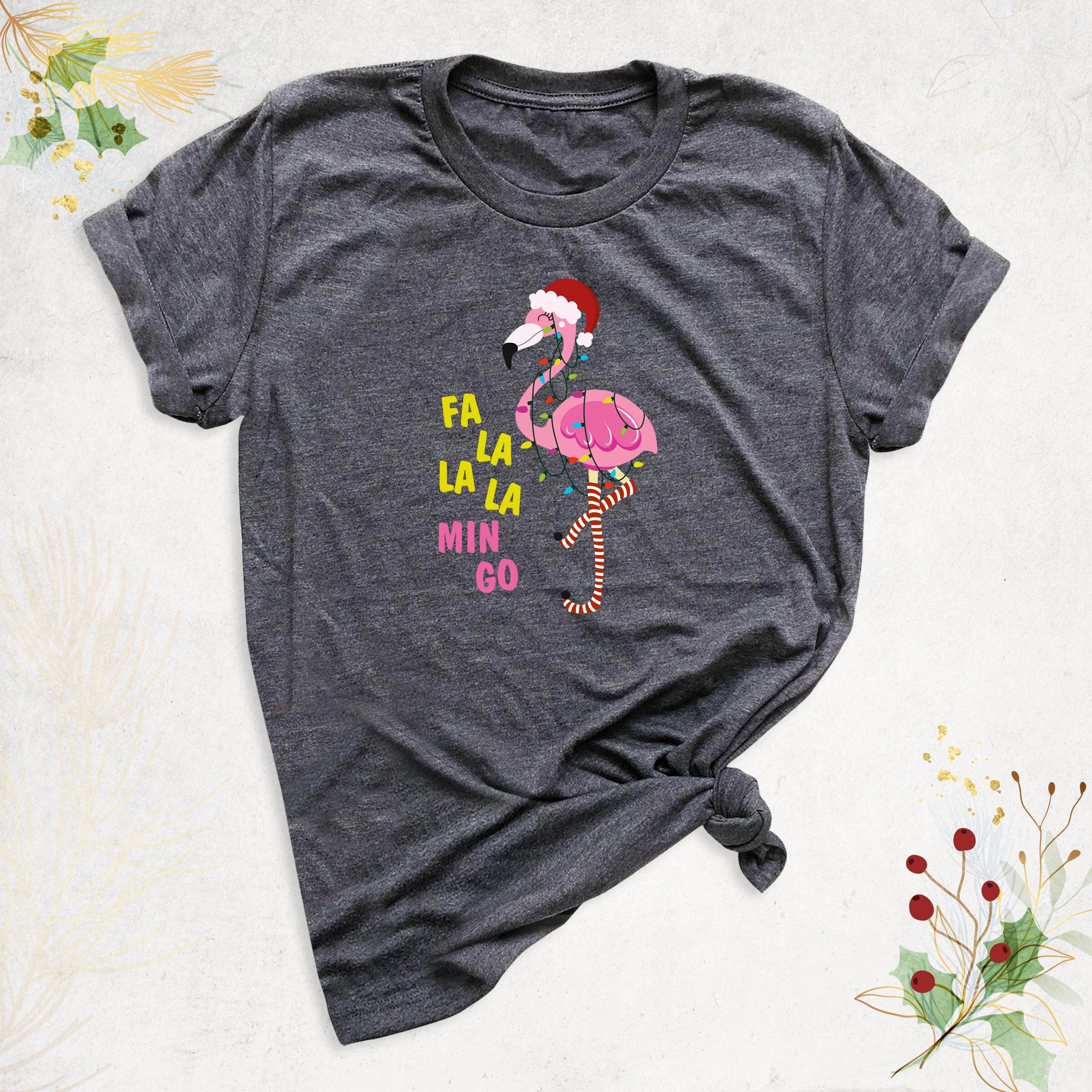 Flamingo Christmas Lights Shirt, Fa La La La Mingo Shirt, Xmas Lights Shirt, Flamingo Lover Gift, Tropical Christmas Shirt, Christmas Party
