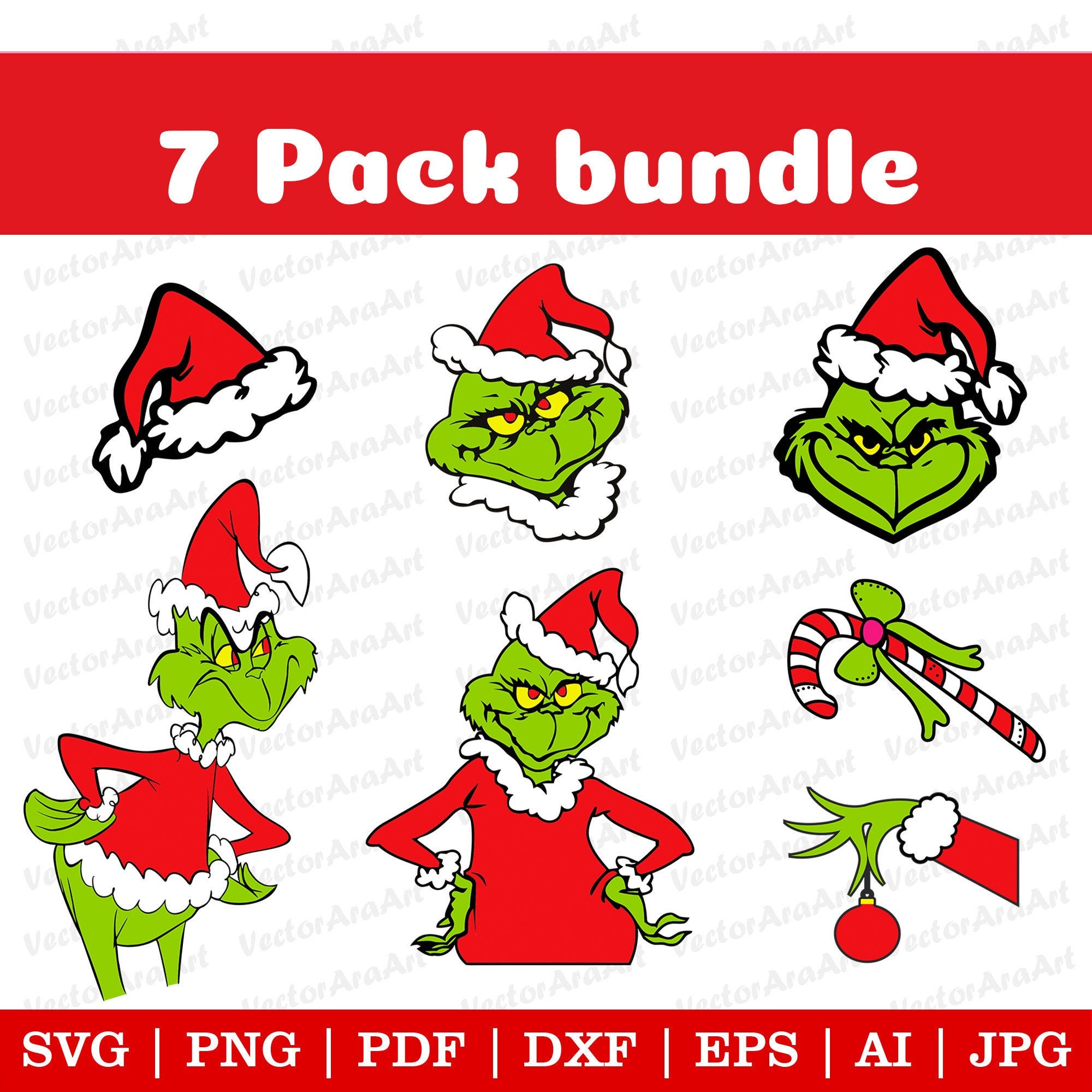 New Year Hat Svg, Christmas Face Svg, Images For Cricut, Christmas Svg, Cartoon Svg, Christmas Cricut, Christmas Green Hand SVG Bundle