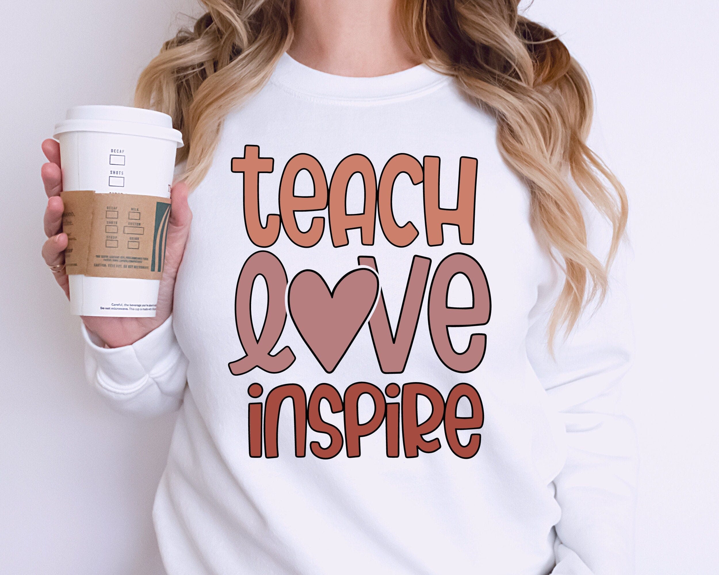Teach Love Inspire Svg, Teacher Svg, Inspirational Svg, Teacher Quotes Svg, Inspirational Shirt Svg, Teaching Svg, Inspire Svg Cut File