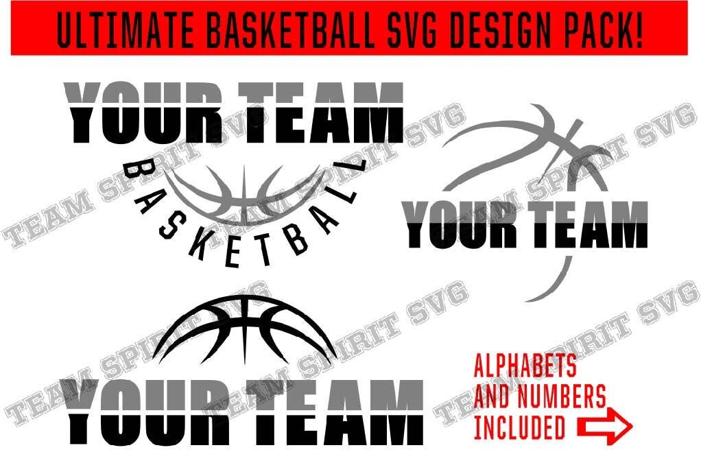 Basketball SVG diy Basketball Team Shirt Design Pack Download File Sports Quote Athletic SVG Alphabet Cricut Silhouette Digital Cut File