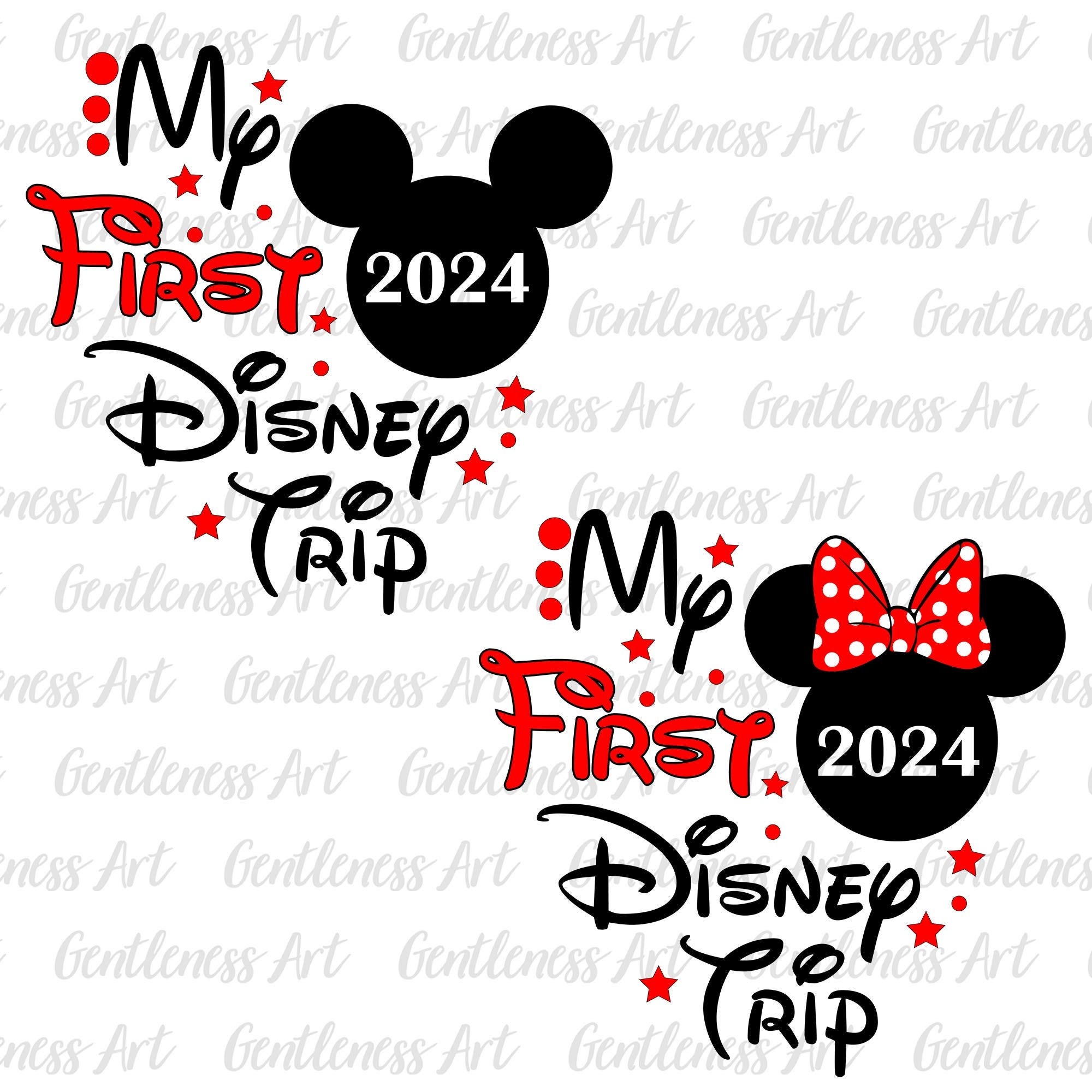 Bundle My First Trip 2024 Svg, Family Vacation Svg, Vacay Mode, Vacation Trip, Magical Kingdom, Svg, Png Files For Cricut Sublimation