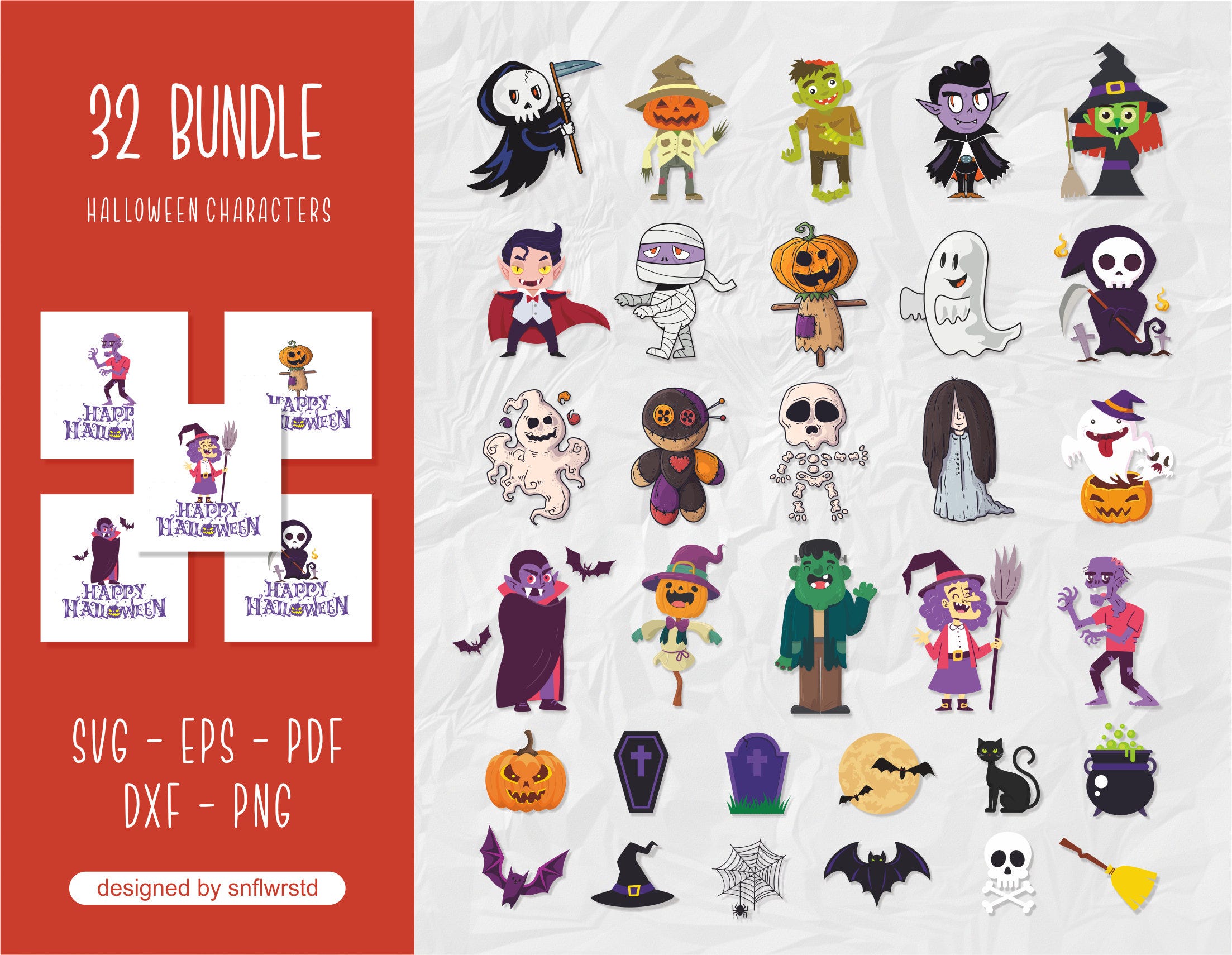 Halloween character svg, Bundle movie svg, Halloween svg, Halloween clipart cut files, File characters for Cricut and Silhouette
