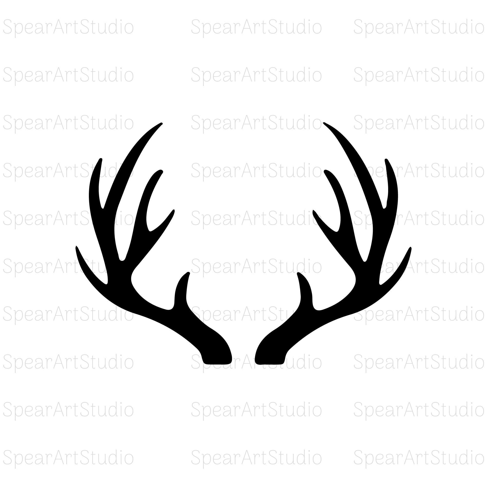 Reindeer Antlers Svg, Deer Antlers Svg. Vector Cut file for Cricut, Silhouette (svg, pdf, png, ai, jpeg)