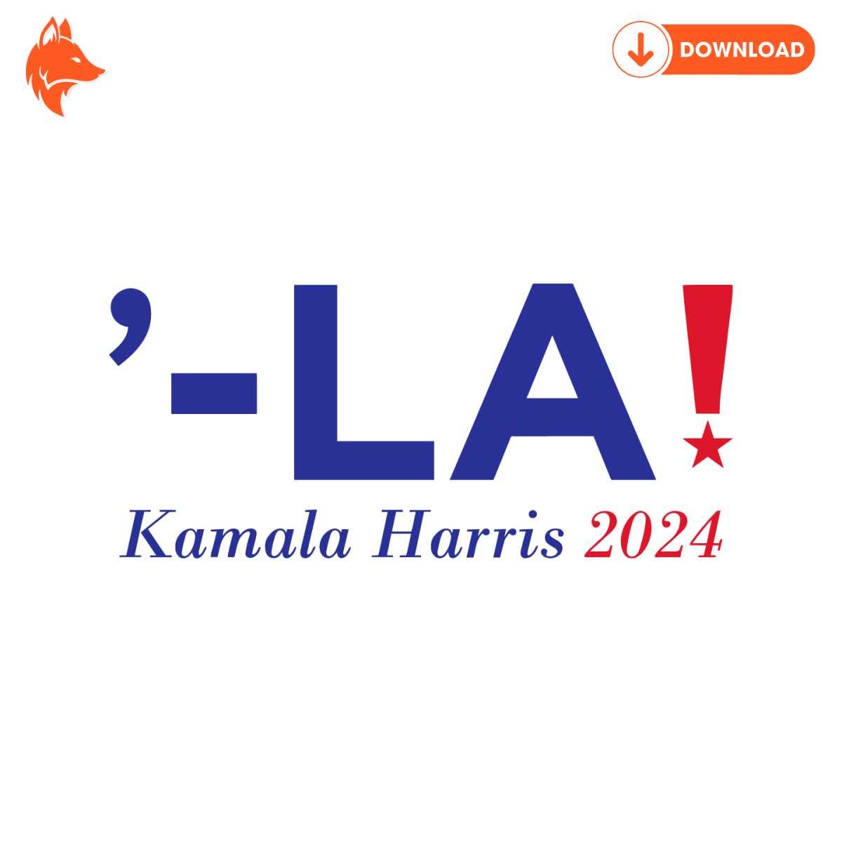 Free Kamala Harris 2024 Comma La Democrats 47th President SVG