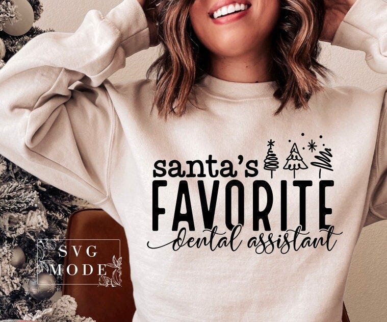 Merry Dental Assistant SVG, Christmas Dental Nurse Svg, Santa