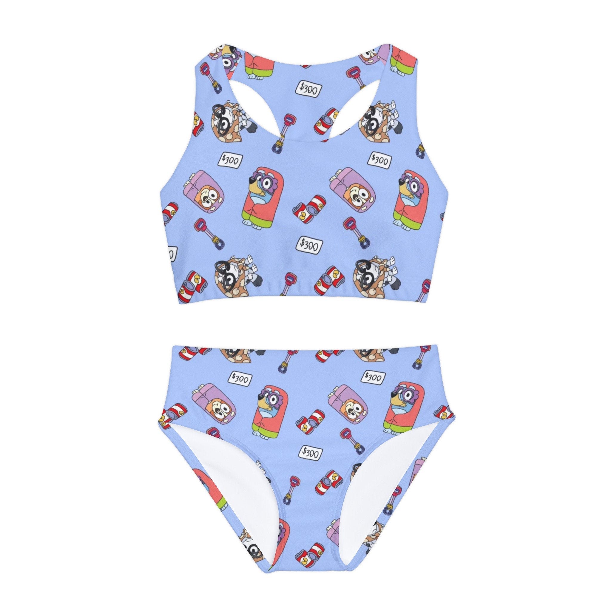 Girls Two Piece Swimsuit Bluey Bingo Muffin Grannies