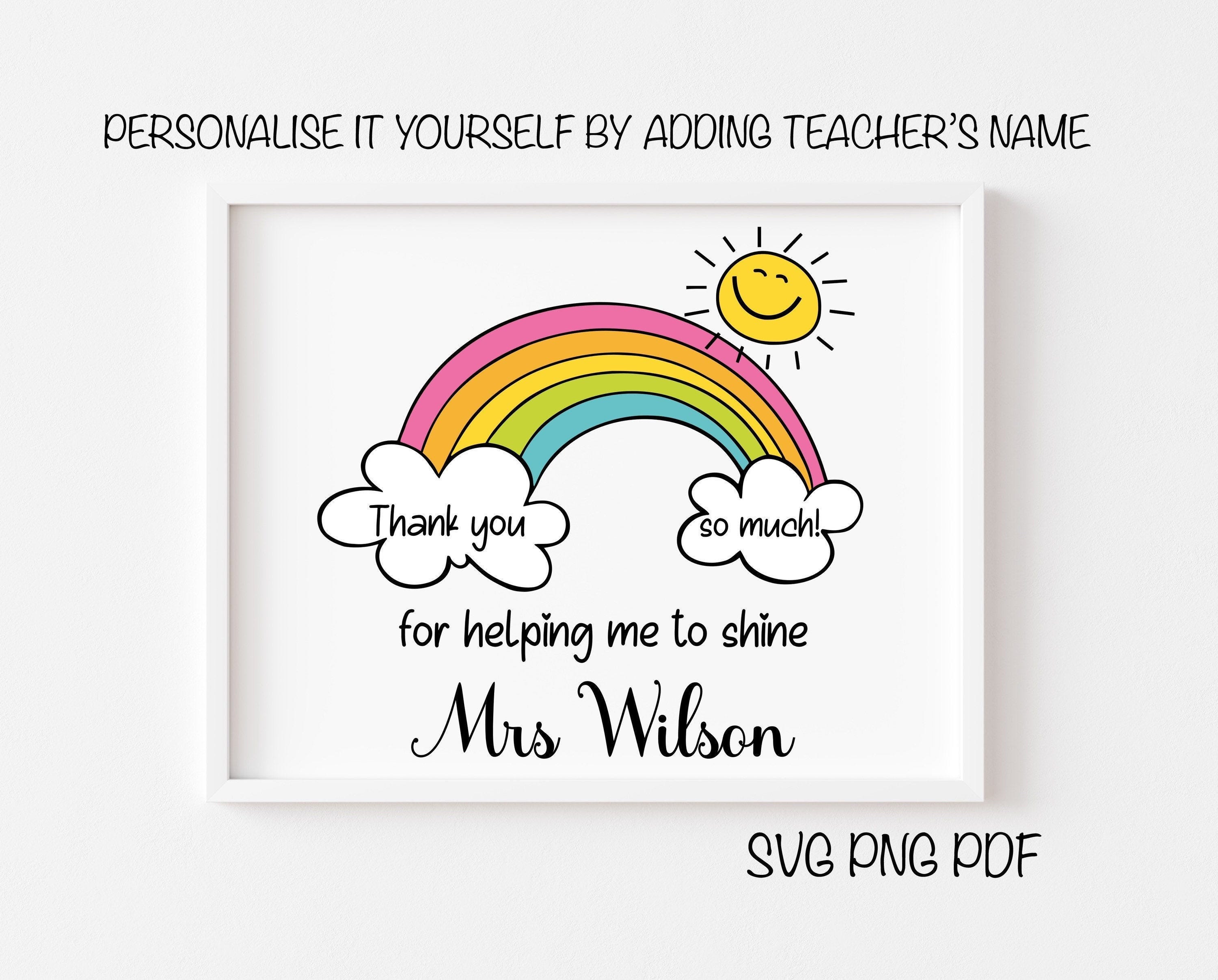 Thank You Teacher SVG PNG PDF, Teacher Appreciation Gift, Best Teacher Svg, Thank You Teacher Svg, Teacher Cut Files, Gift For Teacher