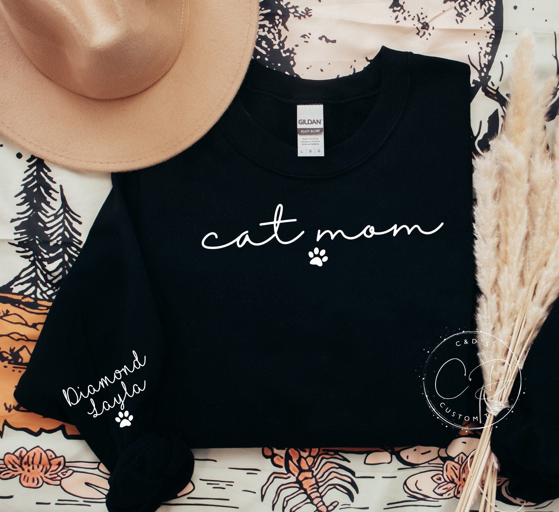 Cat Mom Sweatshirts - Custom Cat Mom Shirt - Cat Mom Shirts - Womens Sweatshirts - Cat Mom Tshirt - Cat Mom Gift - Cat Mom Tee