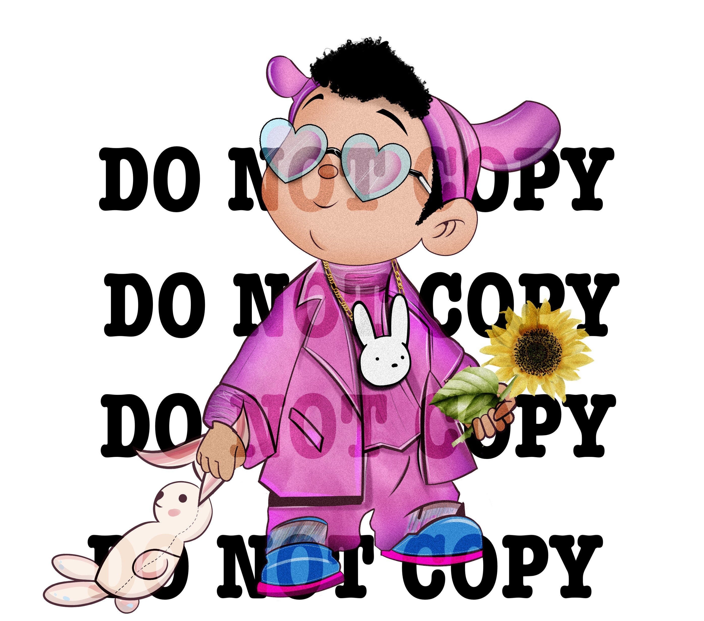 Baby benito, el conejo malo, baby bad bunny, Bad Bunny PNG, Cartoon bad bunny, Sublimation image, Bad Bunny