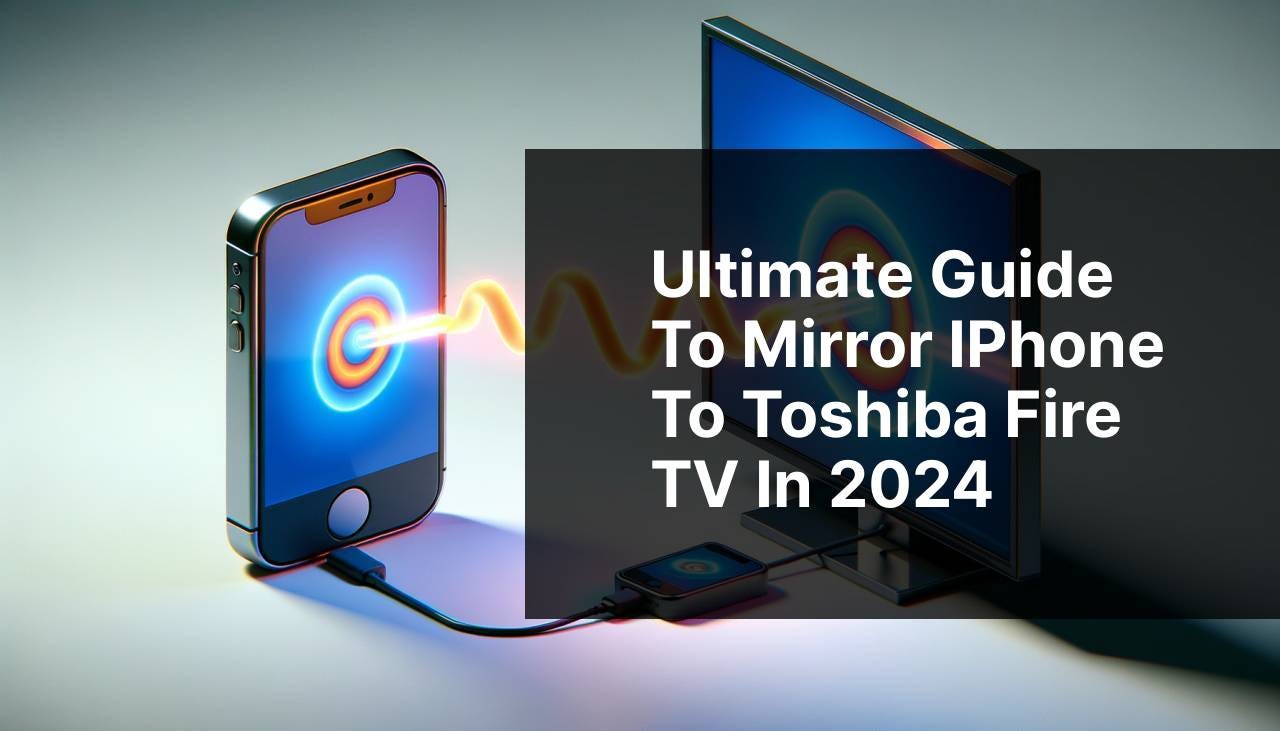 Ultimate Guide to Mirror iPhone to Toshiba Fire TV in 2024